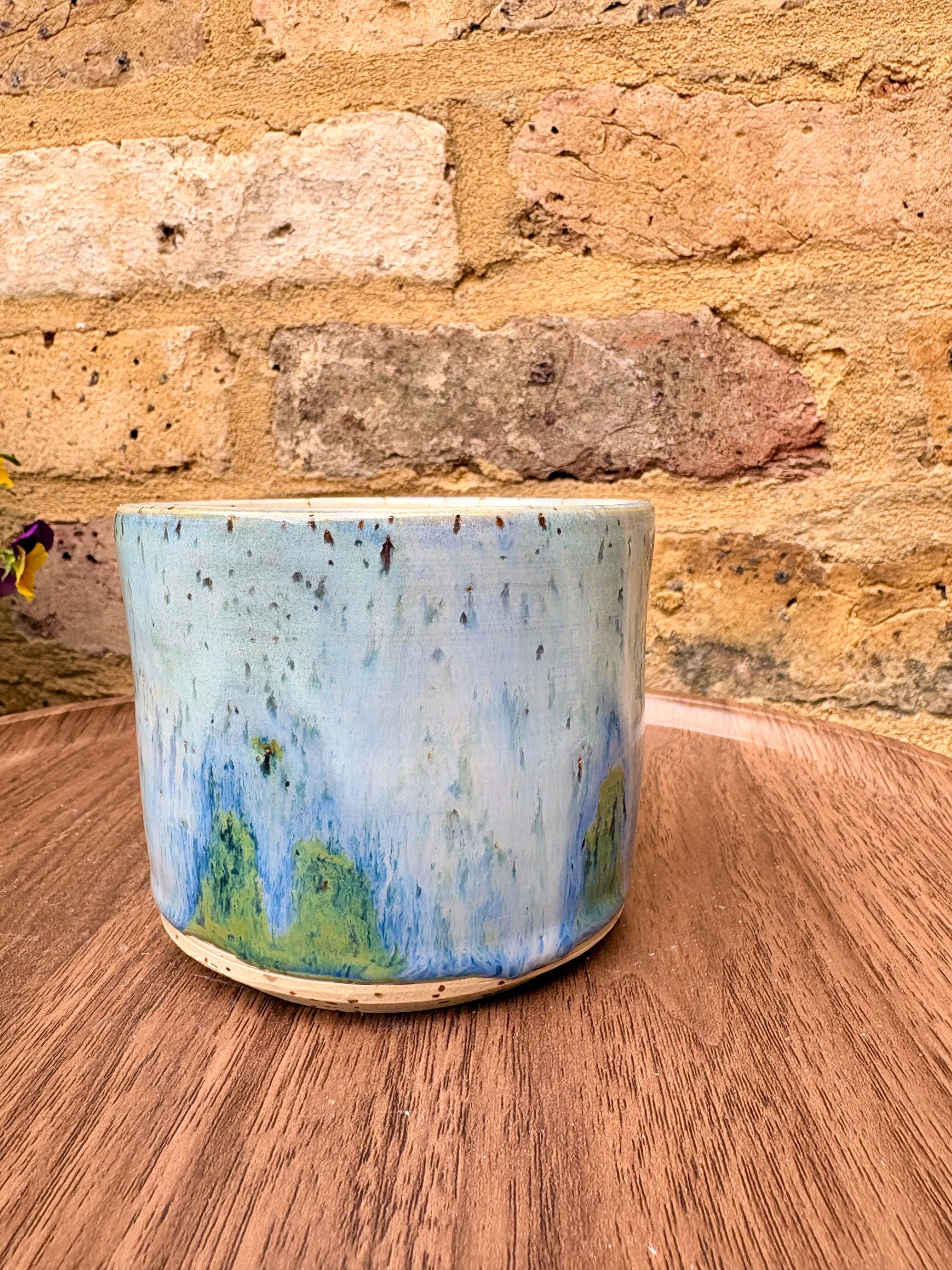 Cunt tumbler mug (no handle) (blue, small)