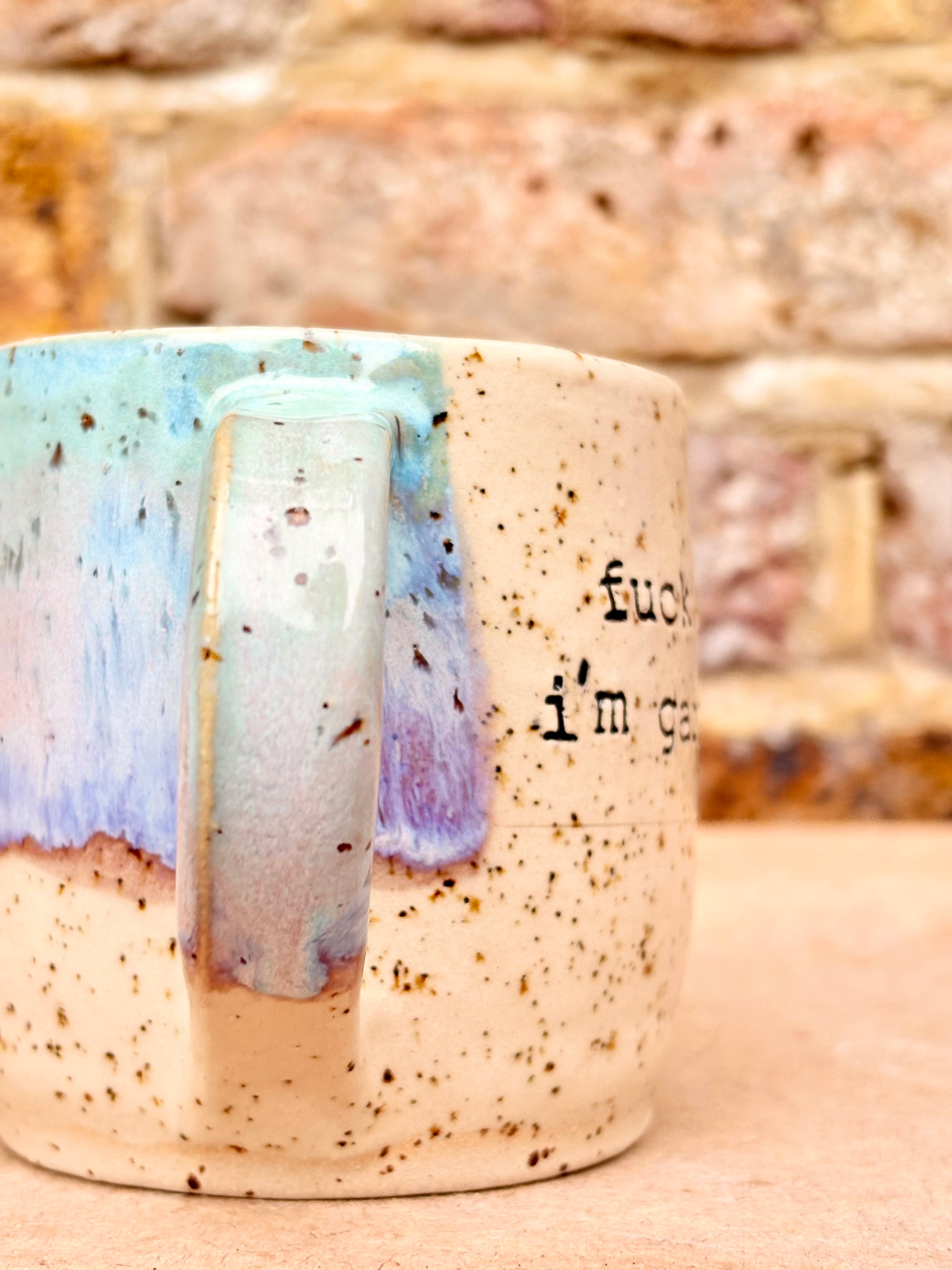 “Fuck off, i'm gardening" mug (pink night sky)