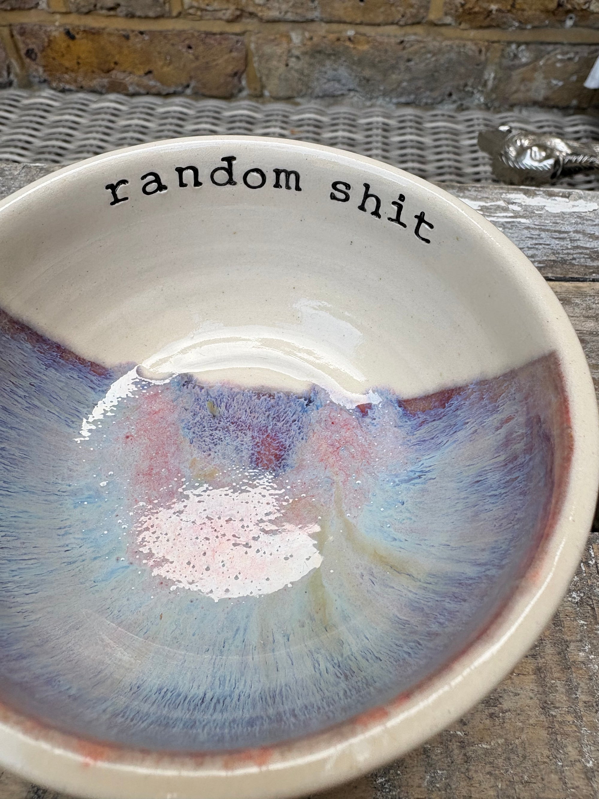"random shit" trinket dish (purple)
