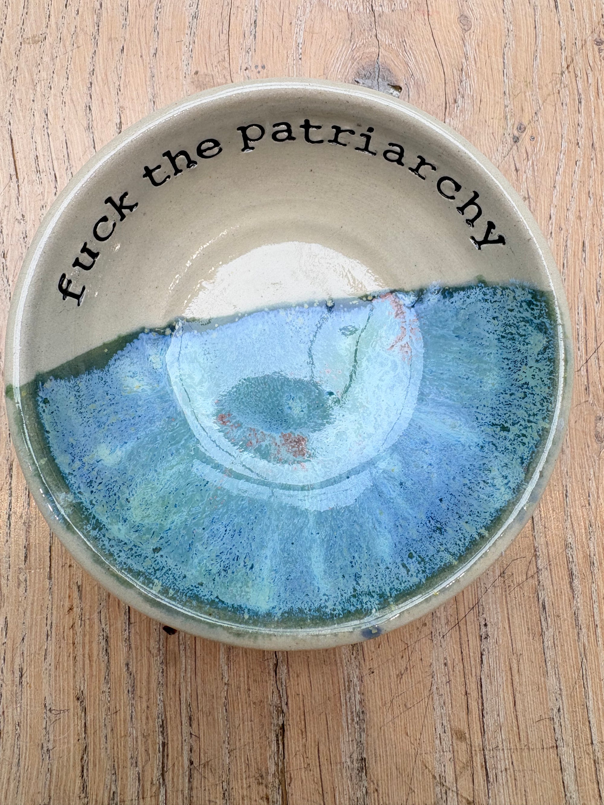 "fuck the patriarchy" trinket dish/ ring dish