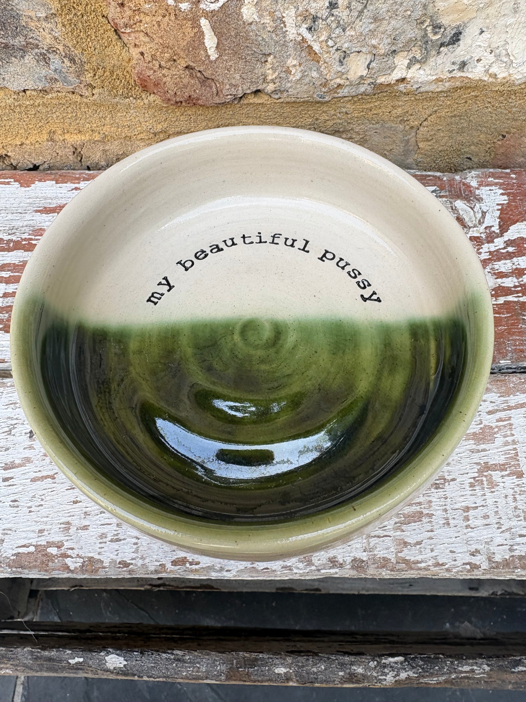 "my beautiful pussy" cat bowl