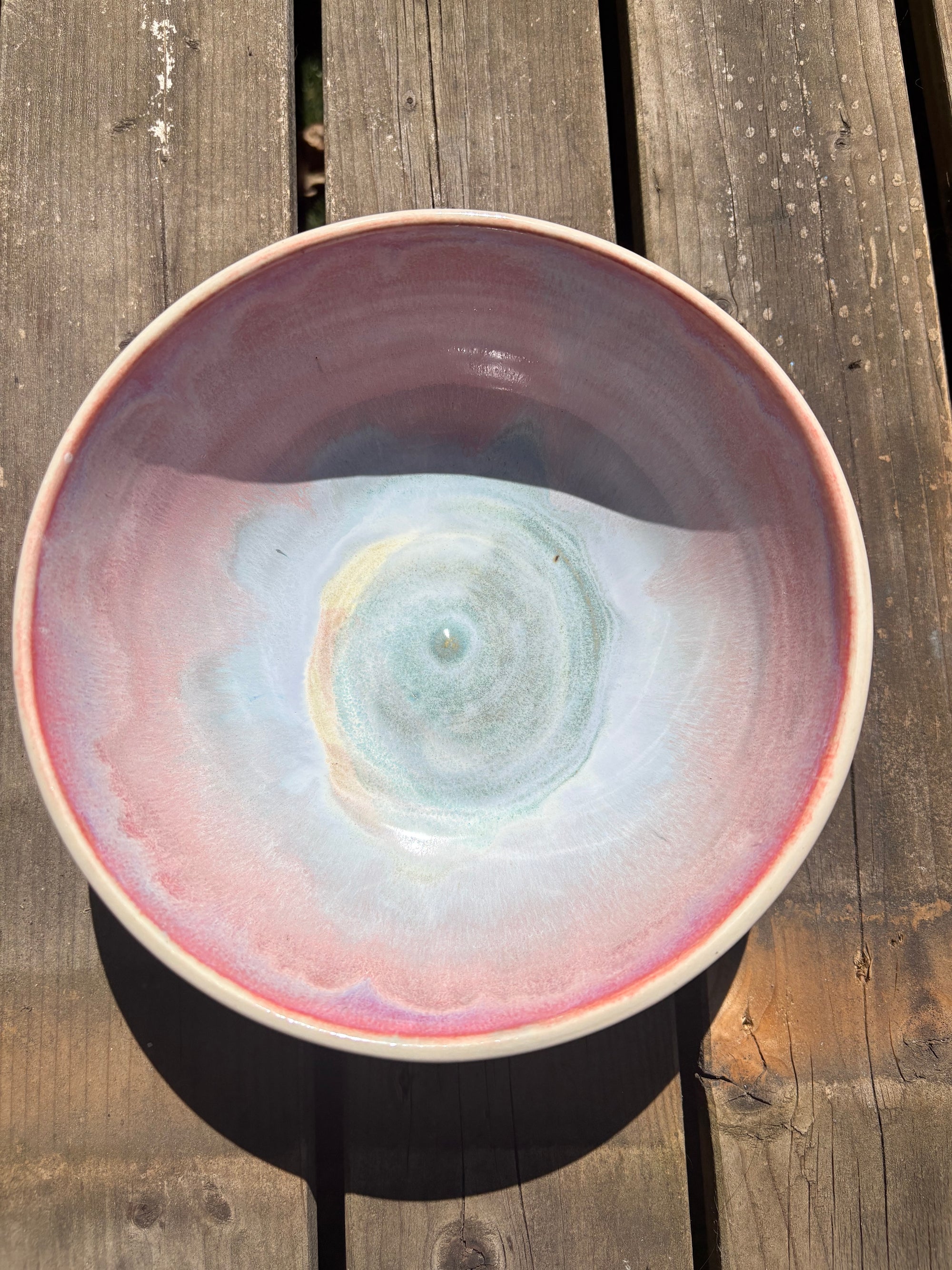 “no, you may not pinch a chip fuck off" round salad/pasta bowl (pastels, cream clay)