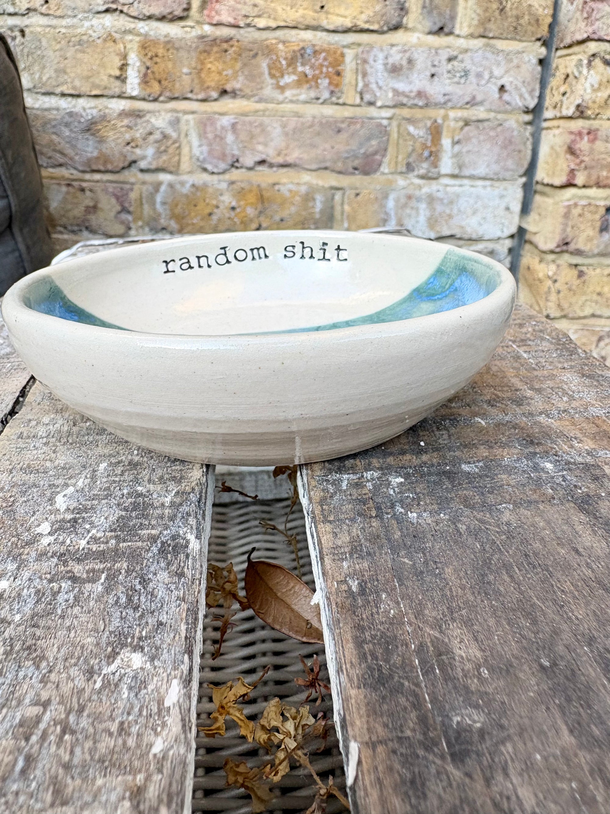 "random shit" trinket dish (blue)
