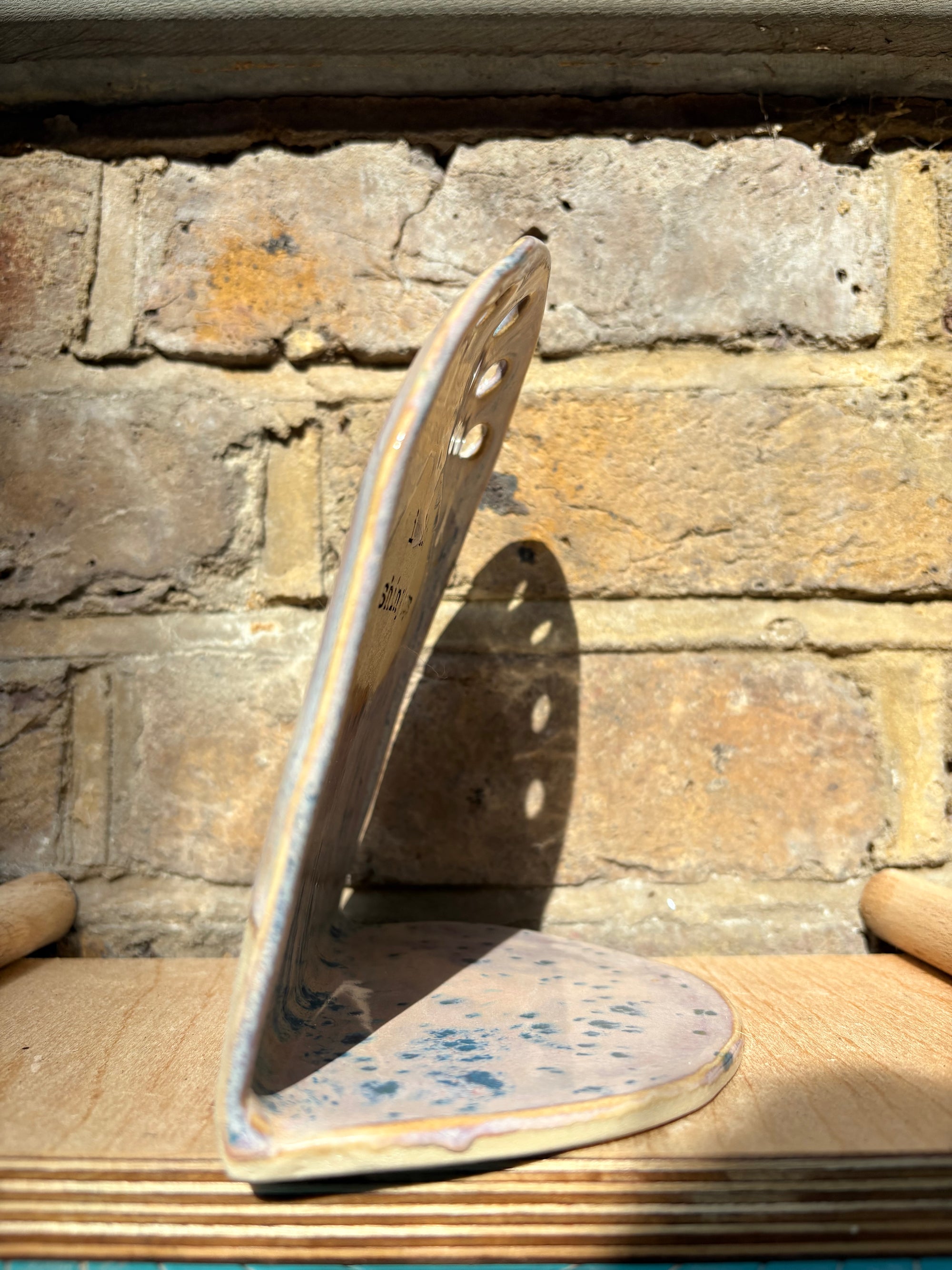 "I like shiny things" handmade jewellery holder (purple)