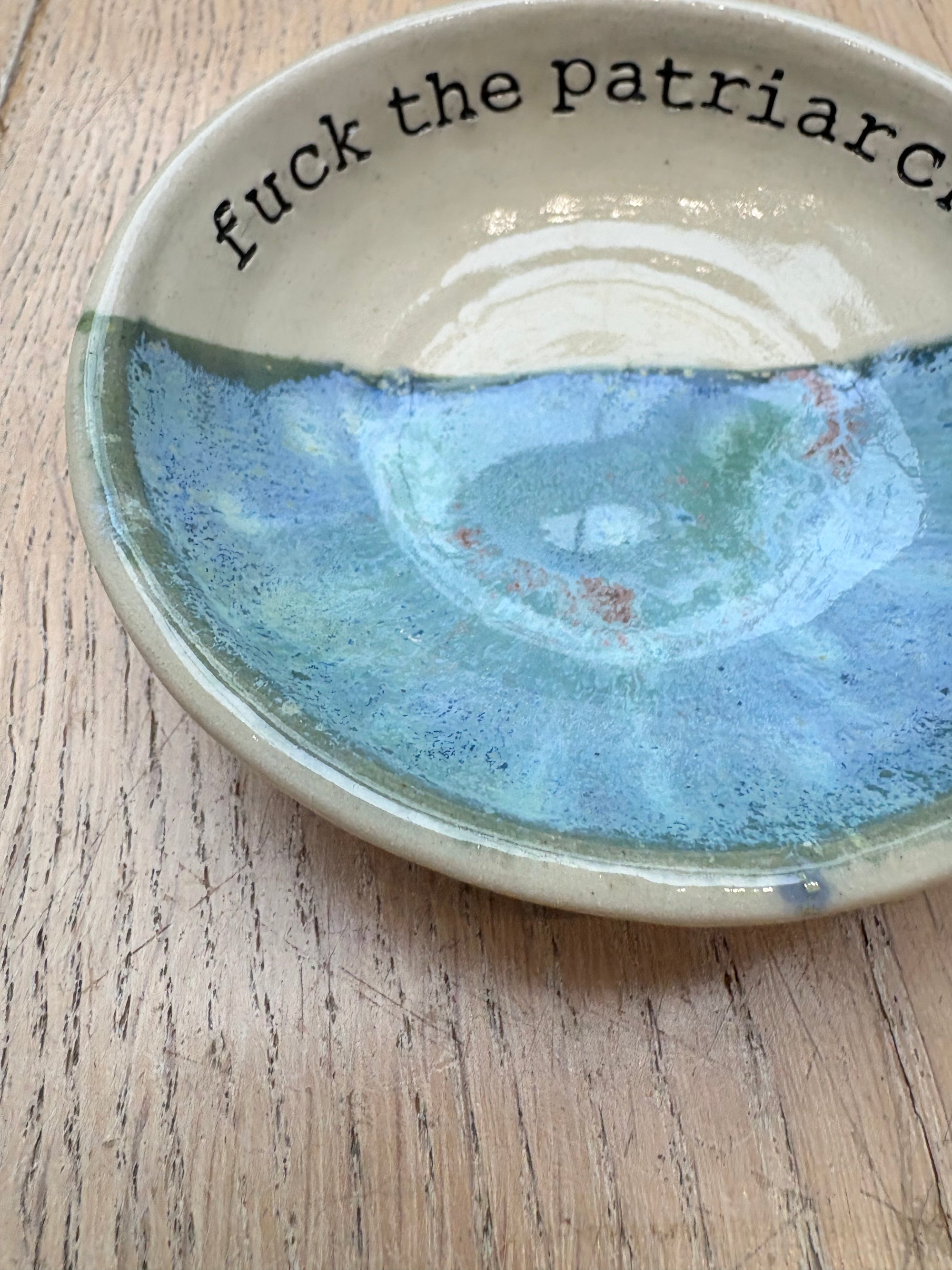 "fuck the patriarchy" trinket dish/ ring dish