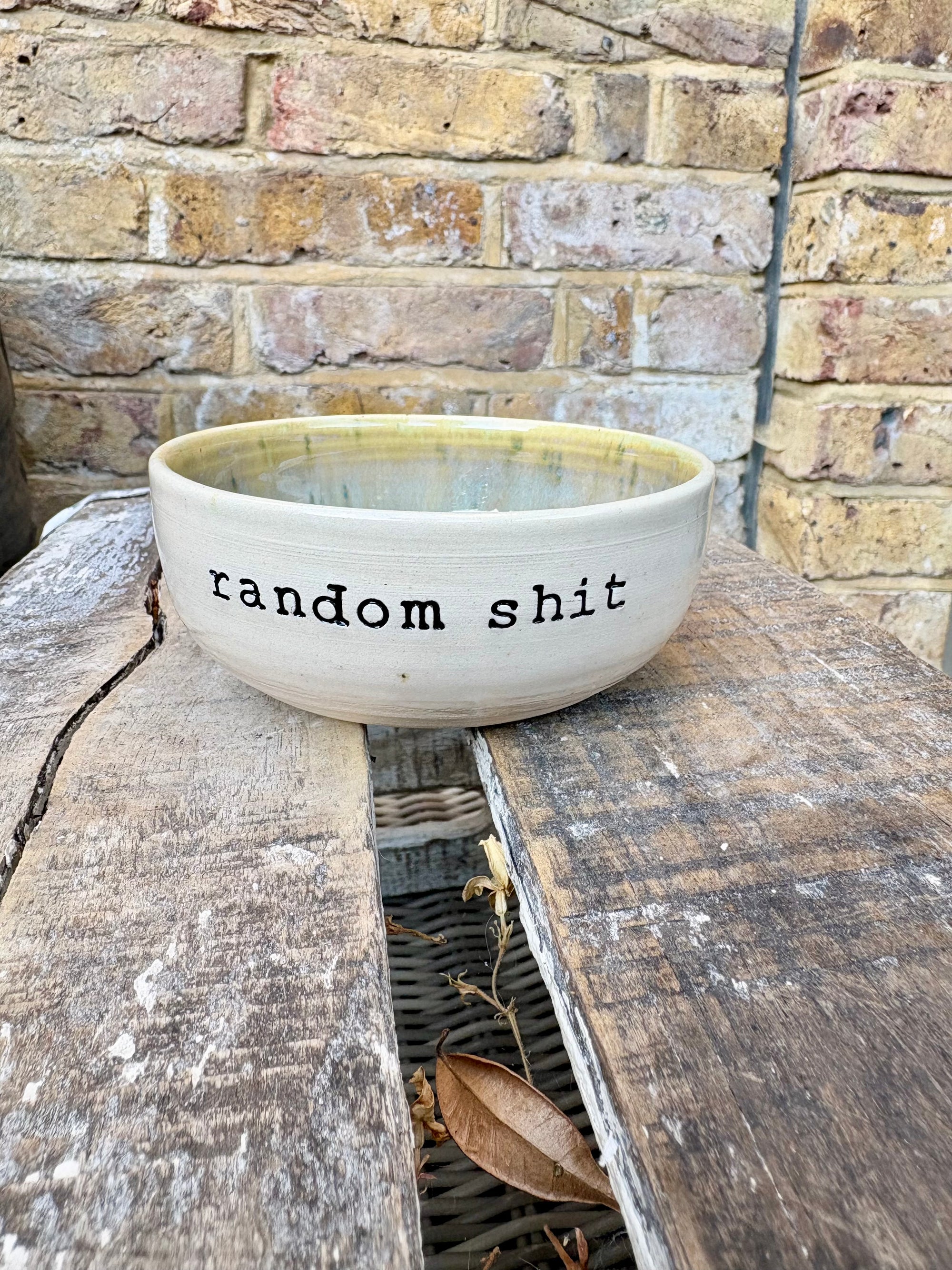 "random shit" trinket dish (green dream)