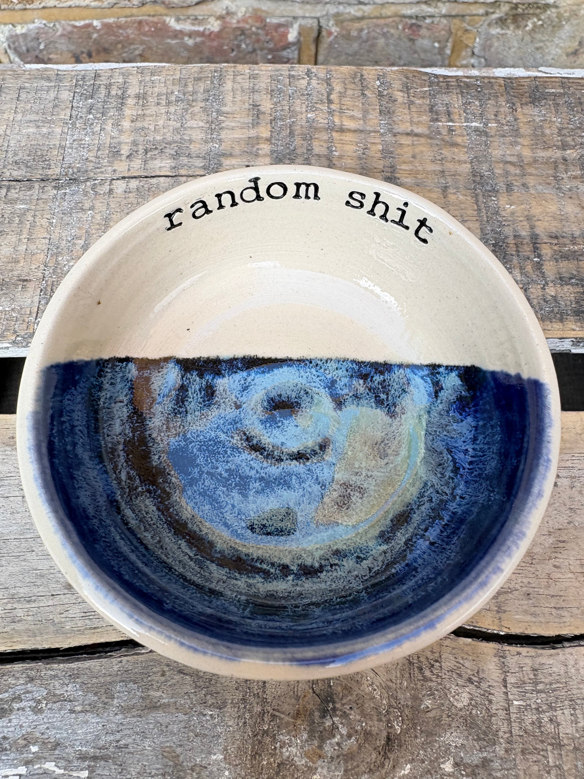 "random shit" trinket dish (blue)