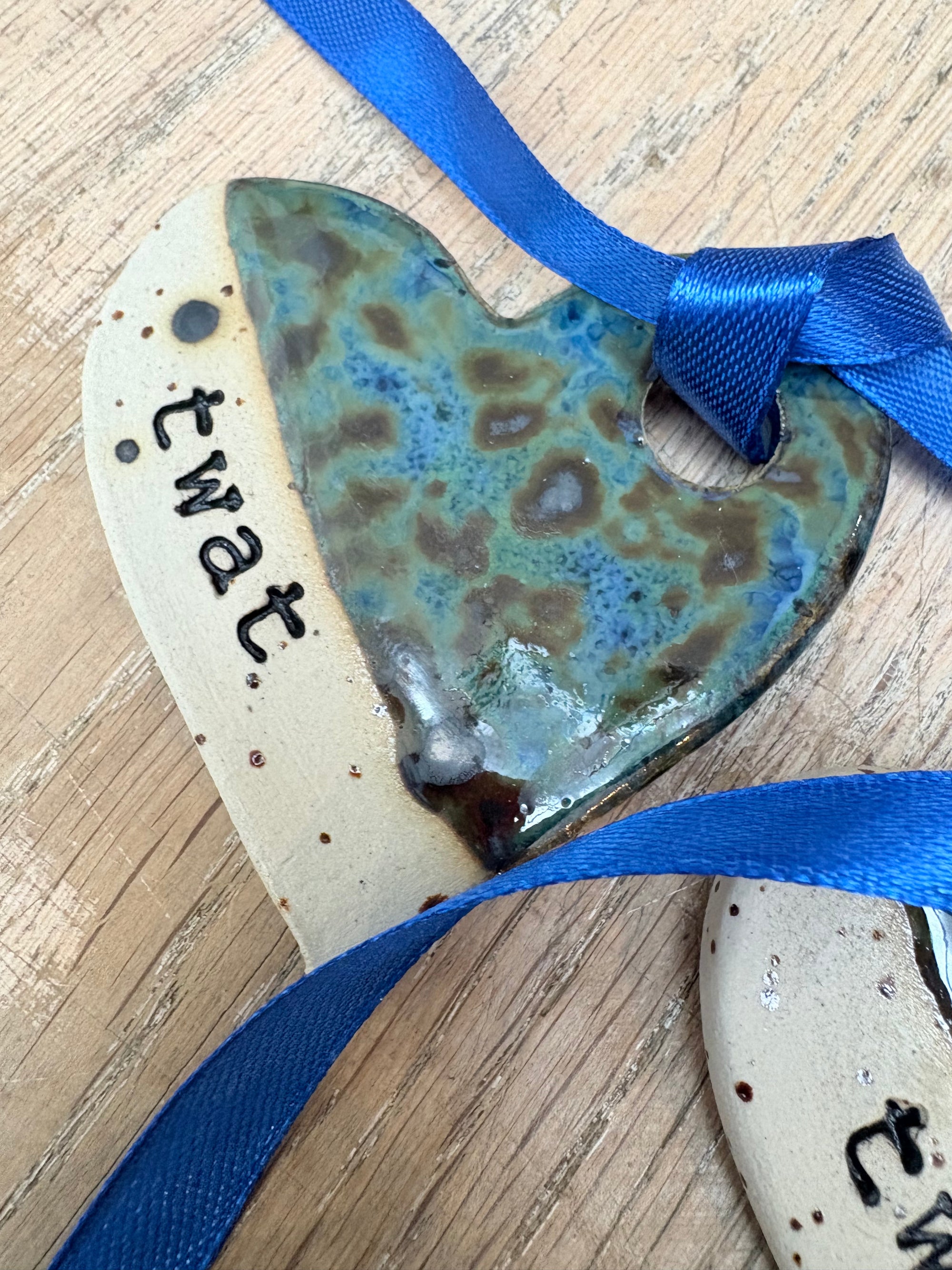 Twat Hanging Decoration (large, antique blue)