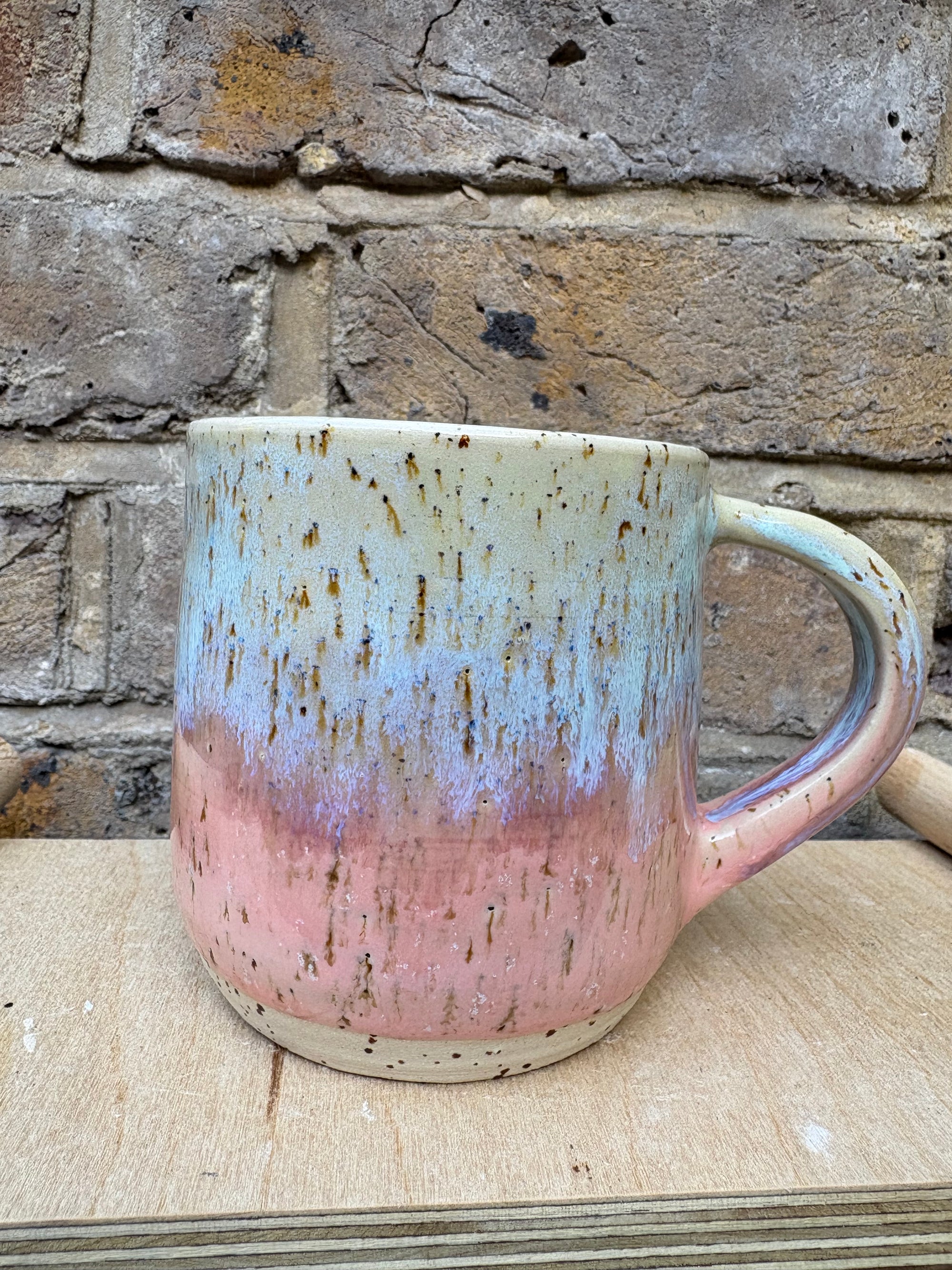 "shhh...you're being too loud" mug (pink/lilac)