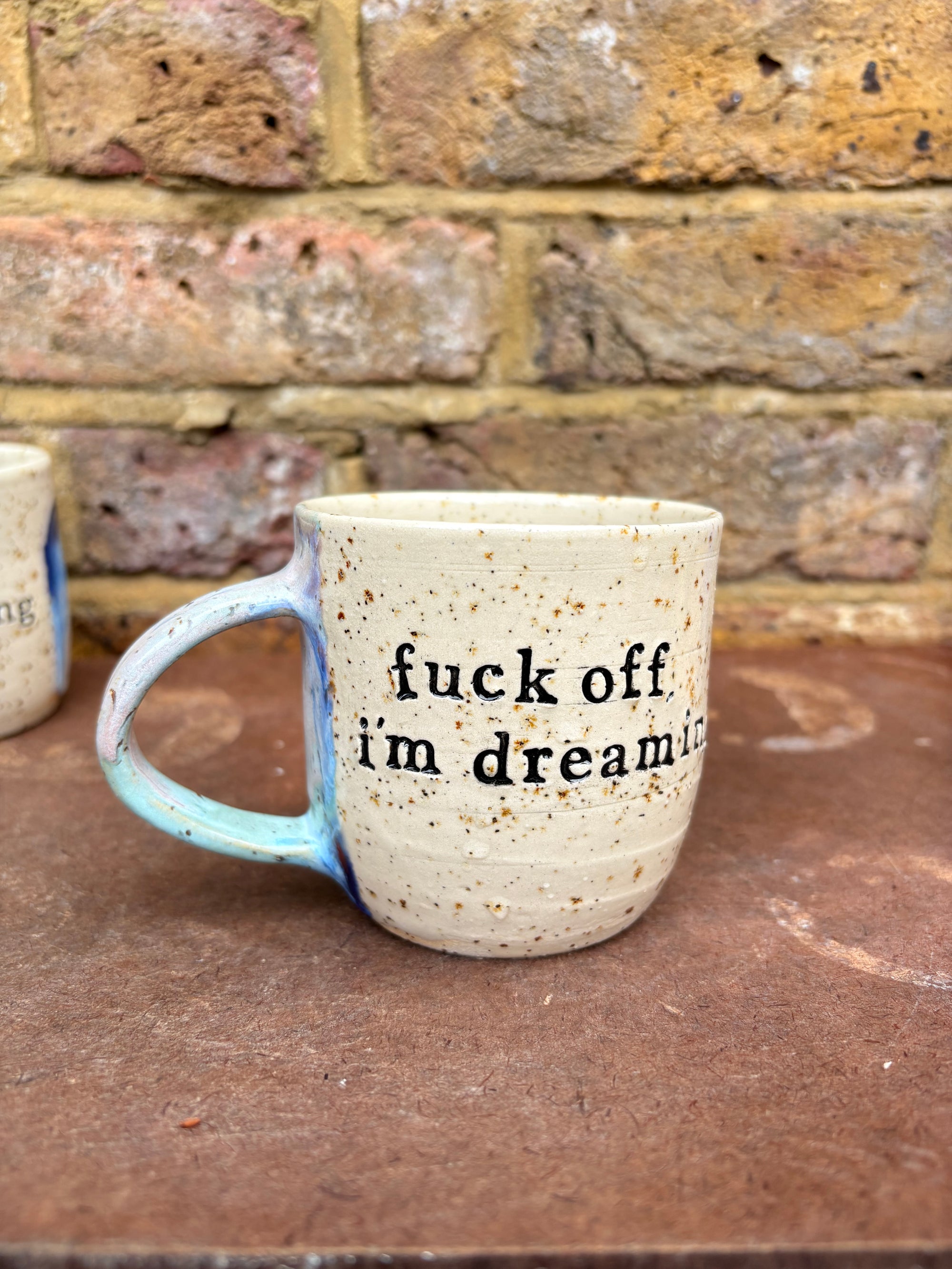 “Fuck off i'm dreaming" mug (pink night sky)