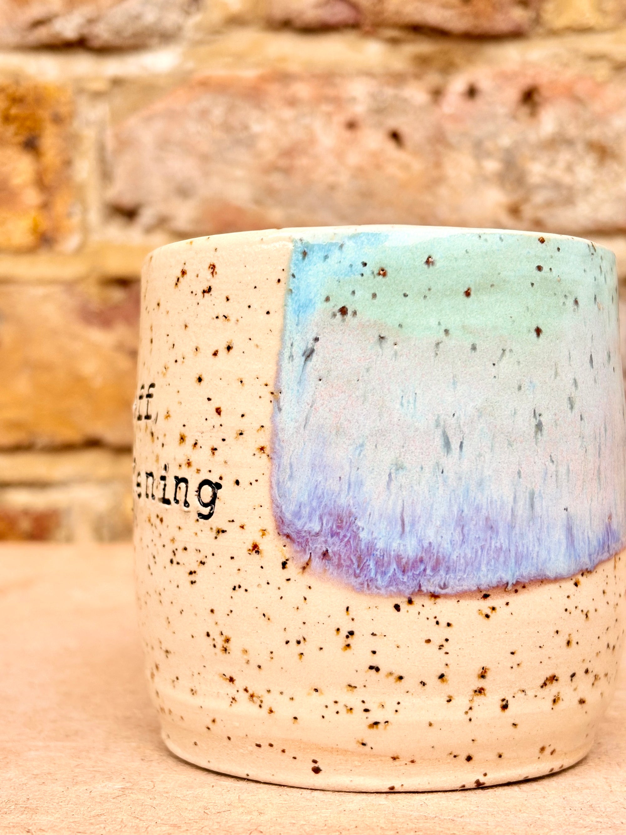 “Fuck off, i'm gardening" mug (pink night sky)