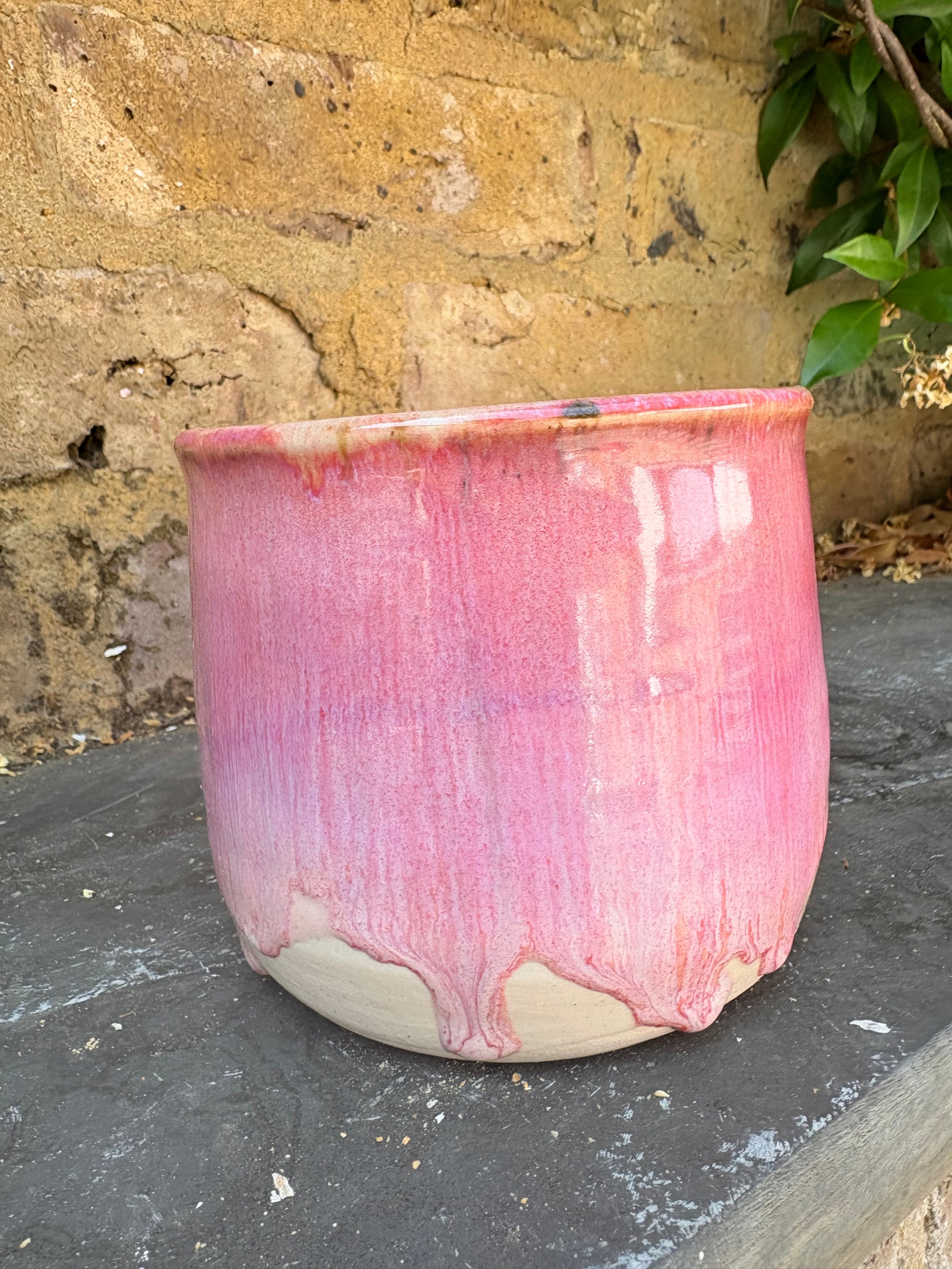 "random kitchen shit" utensil holder (pink)