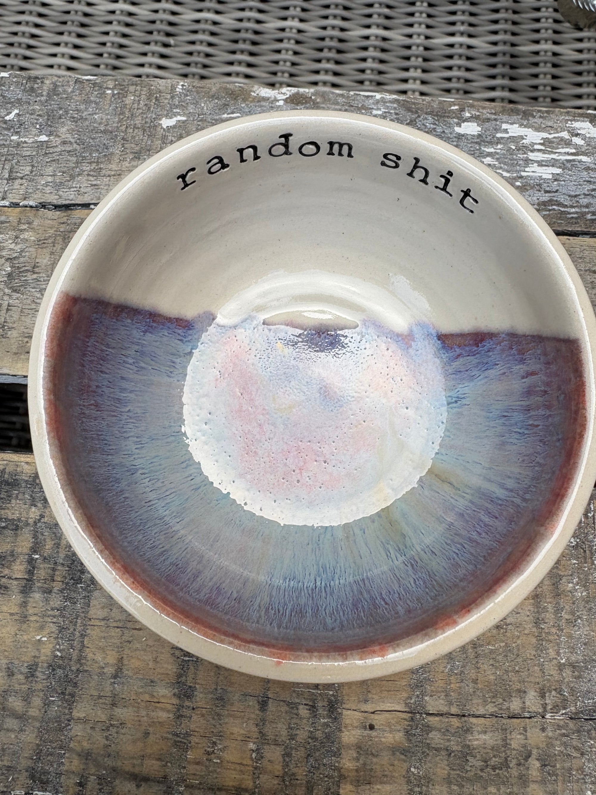 "random shit" trinket dish (purple)