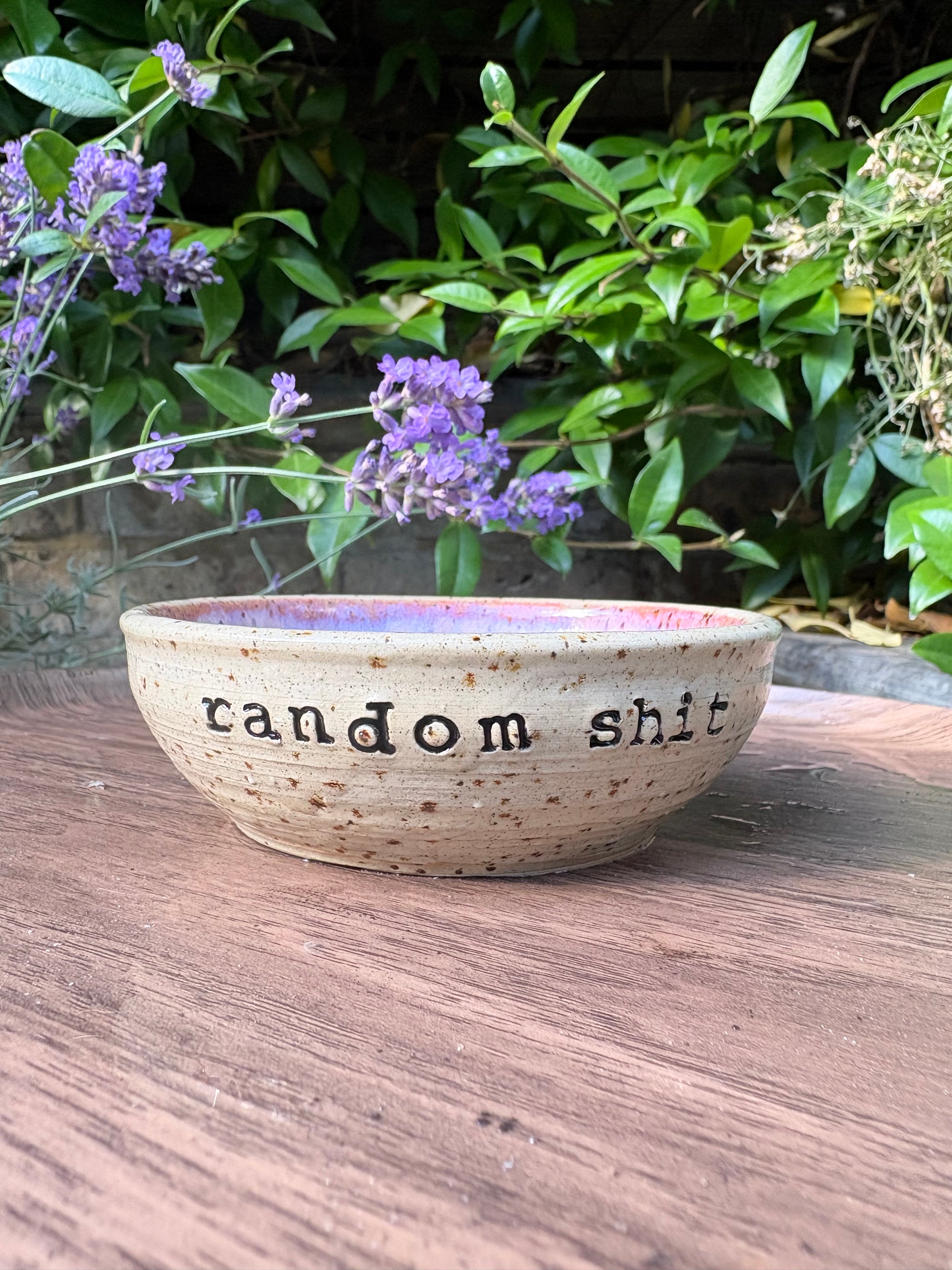 "random shit" trinket dish (pink)
