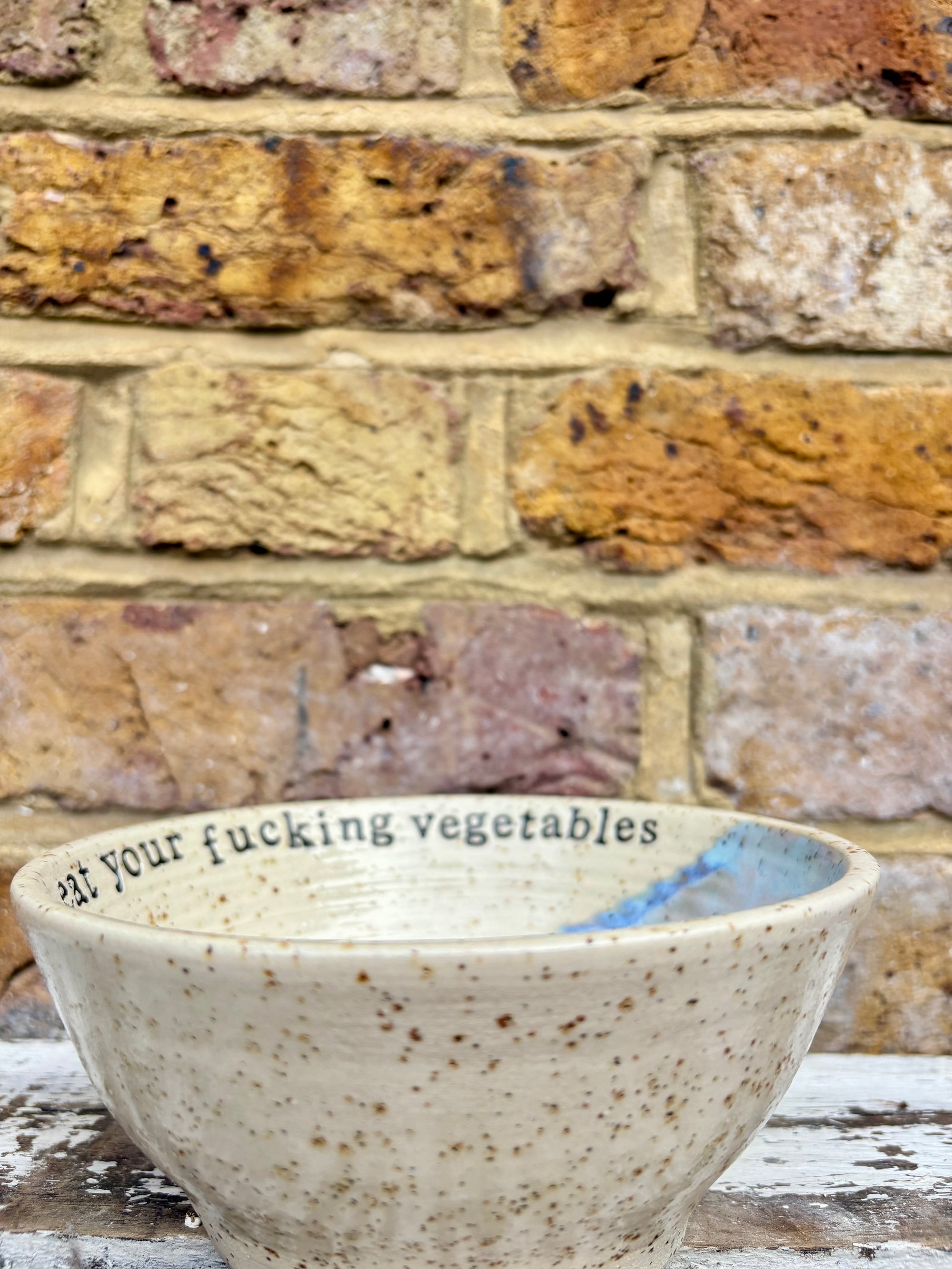 “eat your fucking vegetables" serving dish