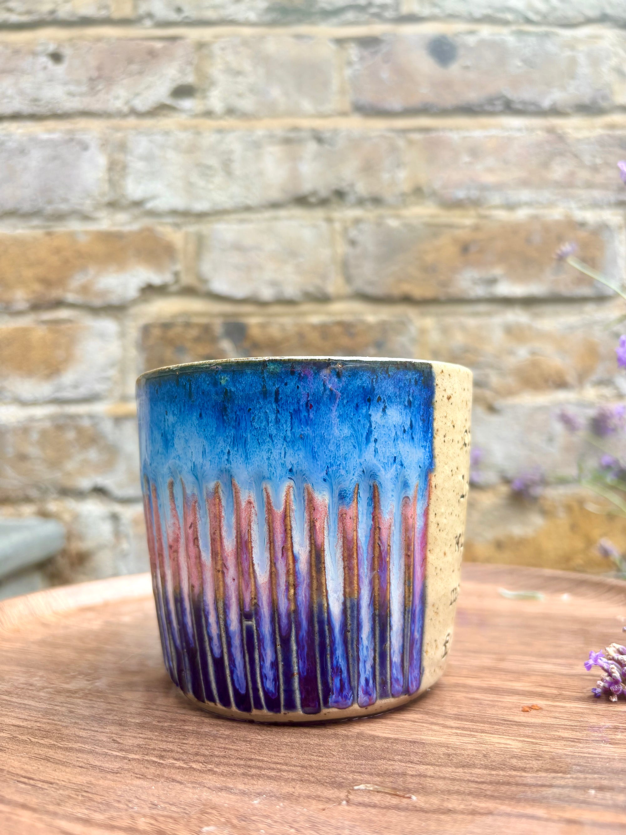 “one day you'll look back and wish you'd told more people to fuck themselves" mug (pink night sky)