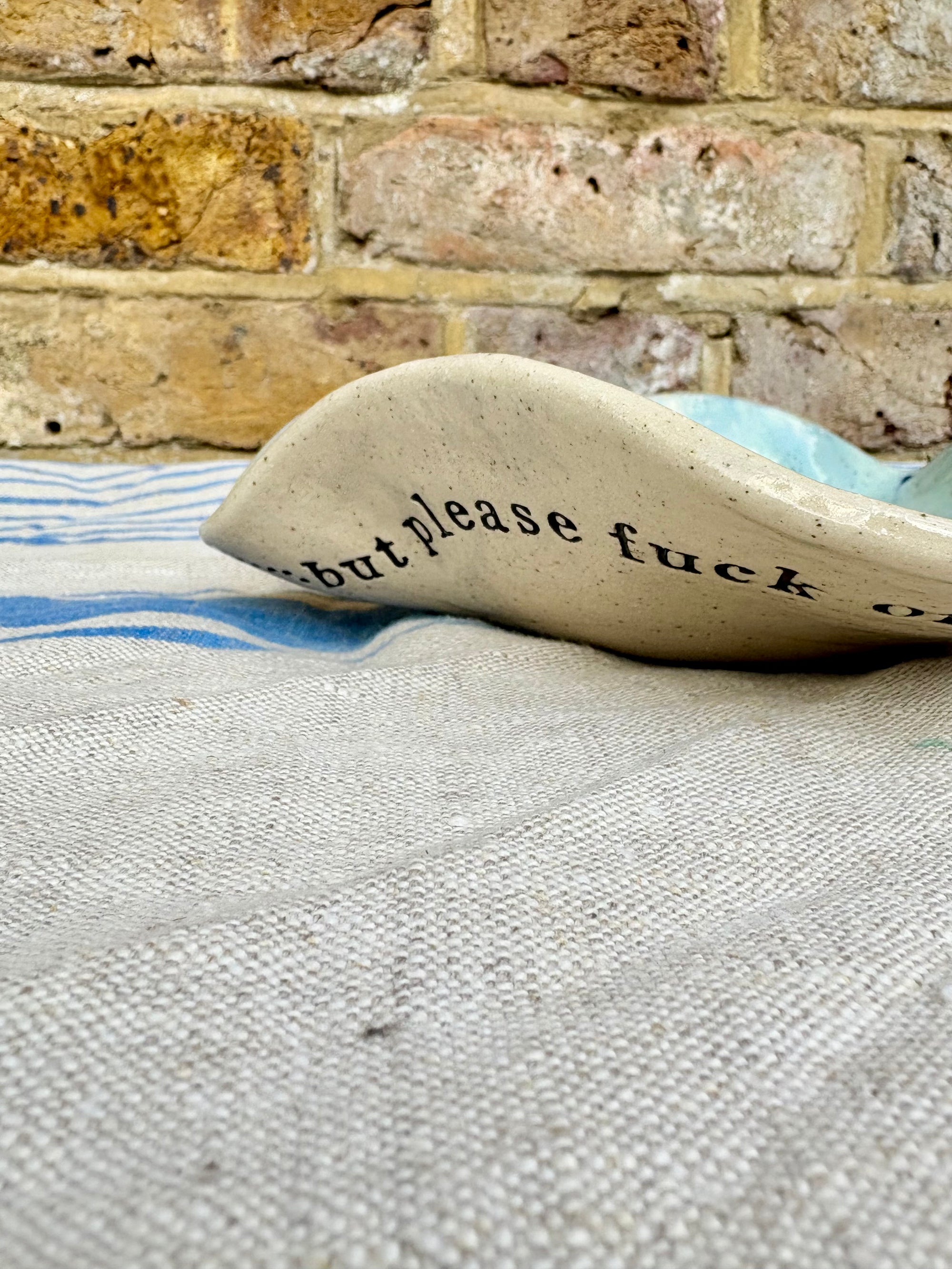 "good food, fine wine, great company..." serving dish