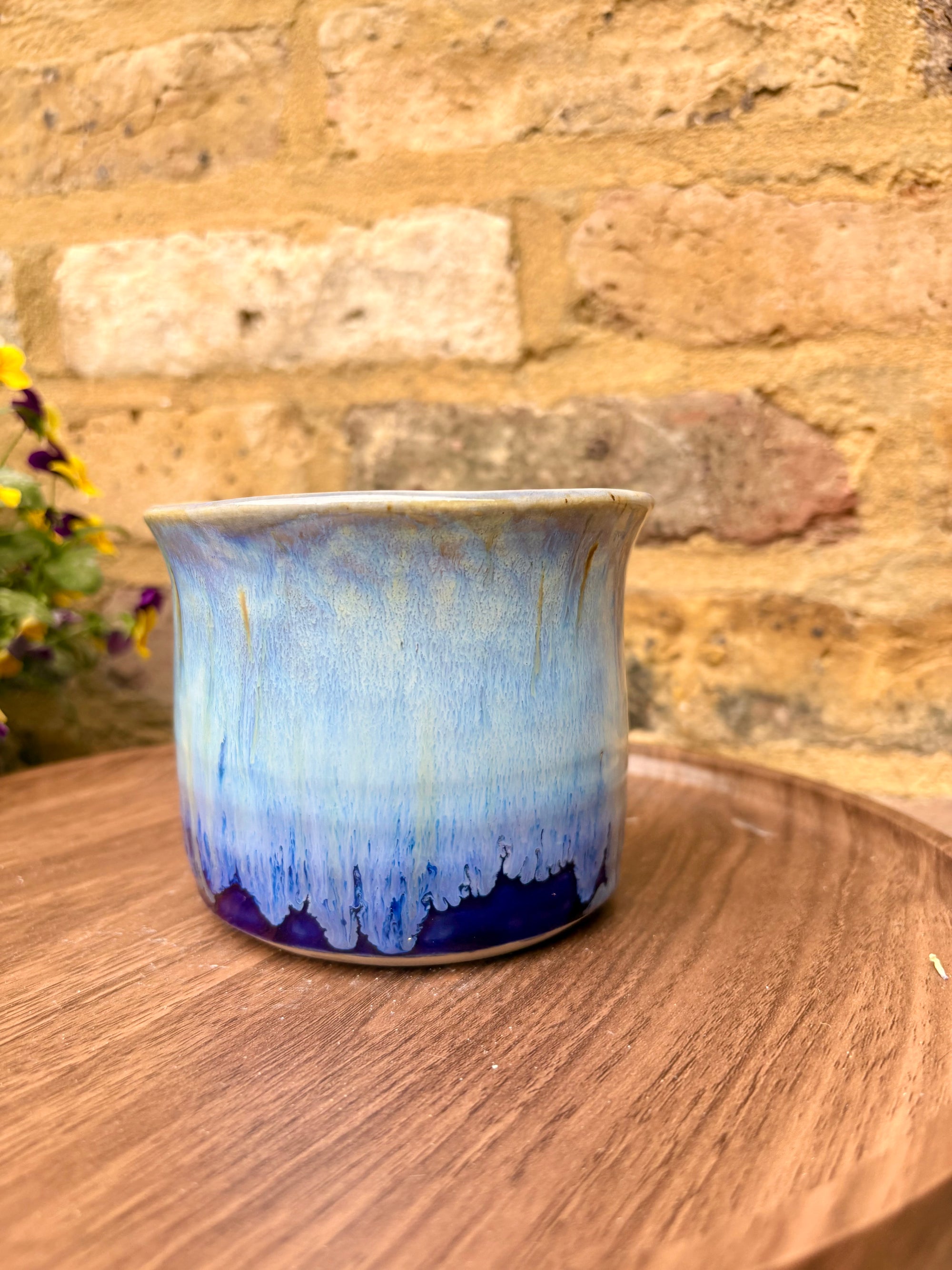 "random kitchen shit" utensil holder (blue)