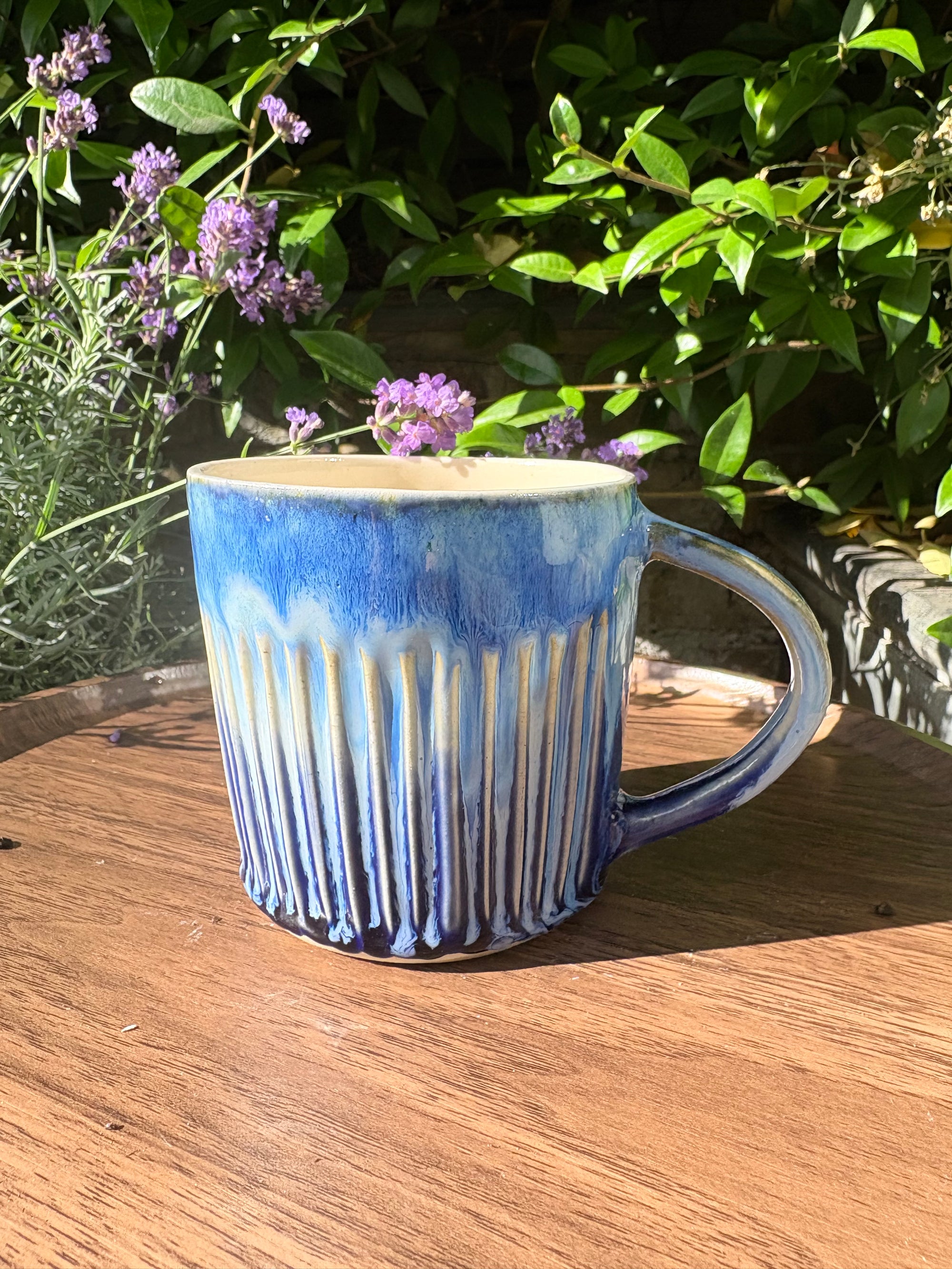 “Cunt off fuck face" mug (blues)