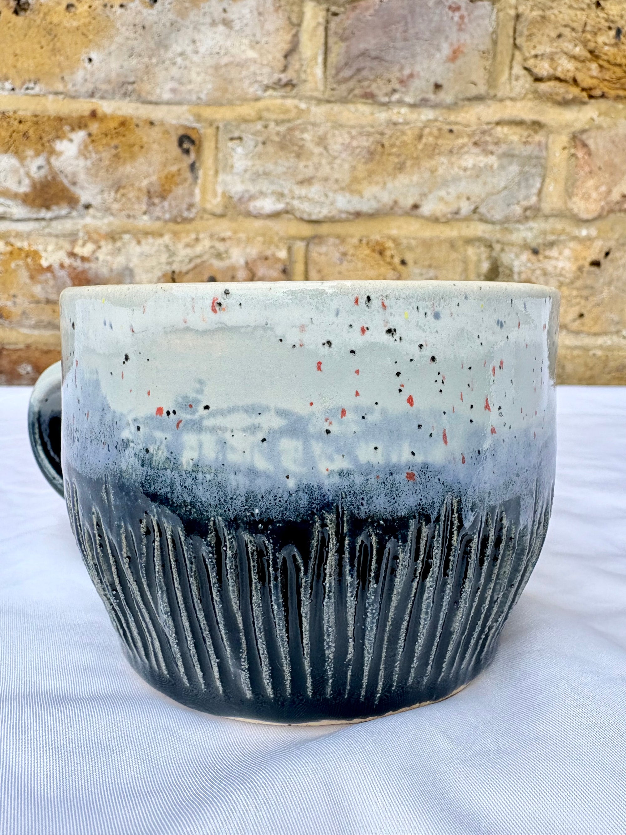 "oh the tragedy" mug