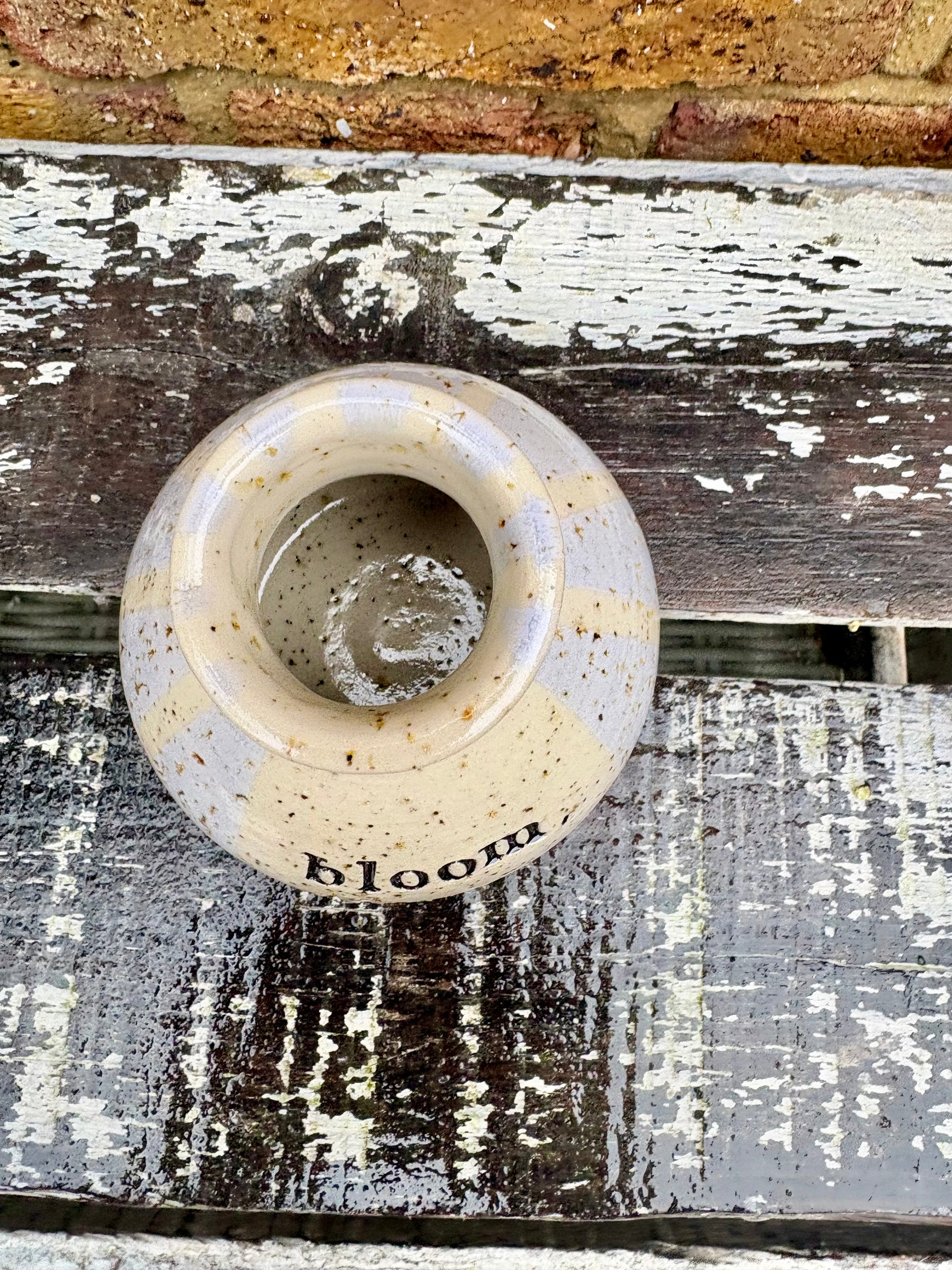 "bloom, die, repeat" chubby vase (lilac stripe)