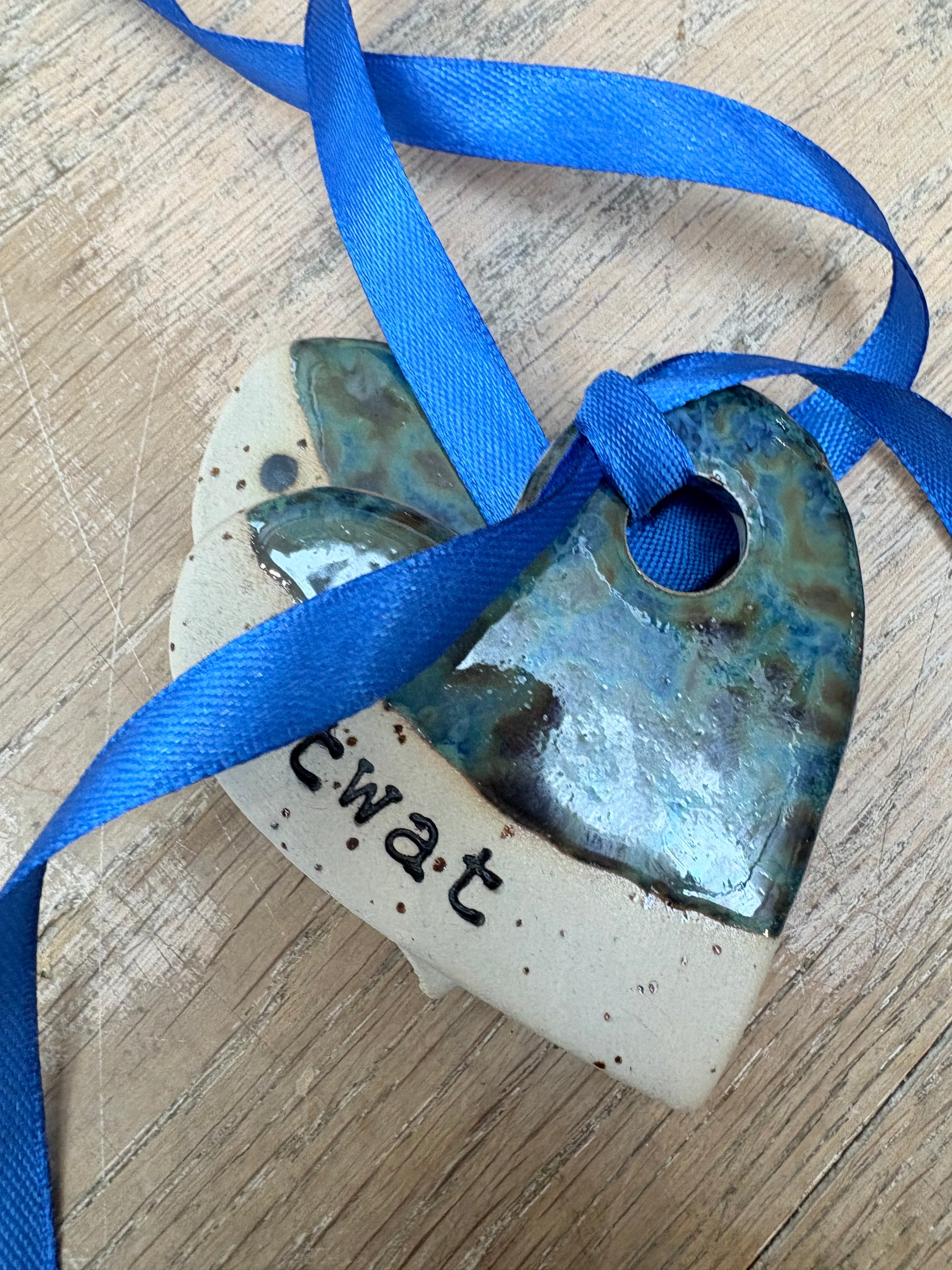 Twat Hanging Decoration (large, antique blue)