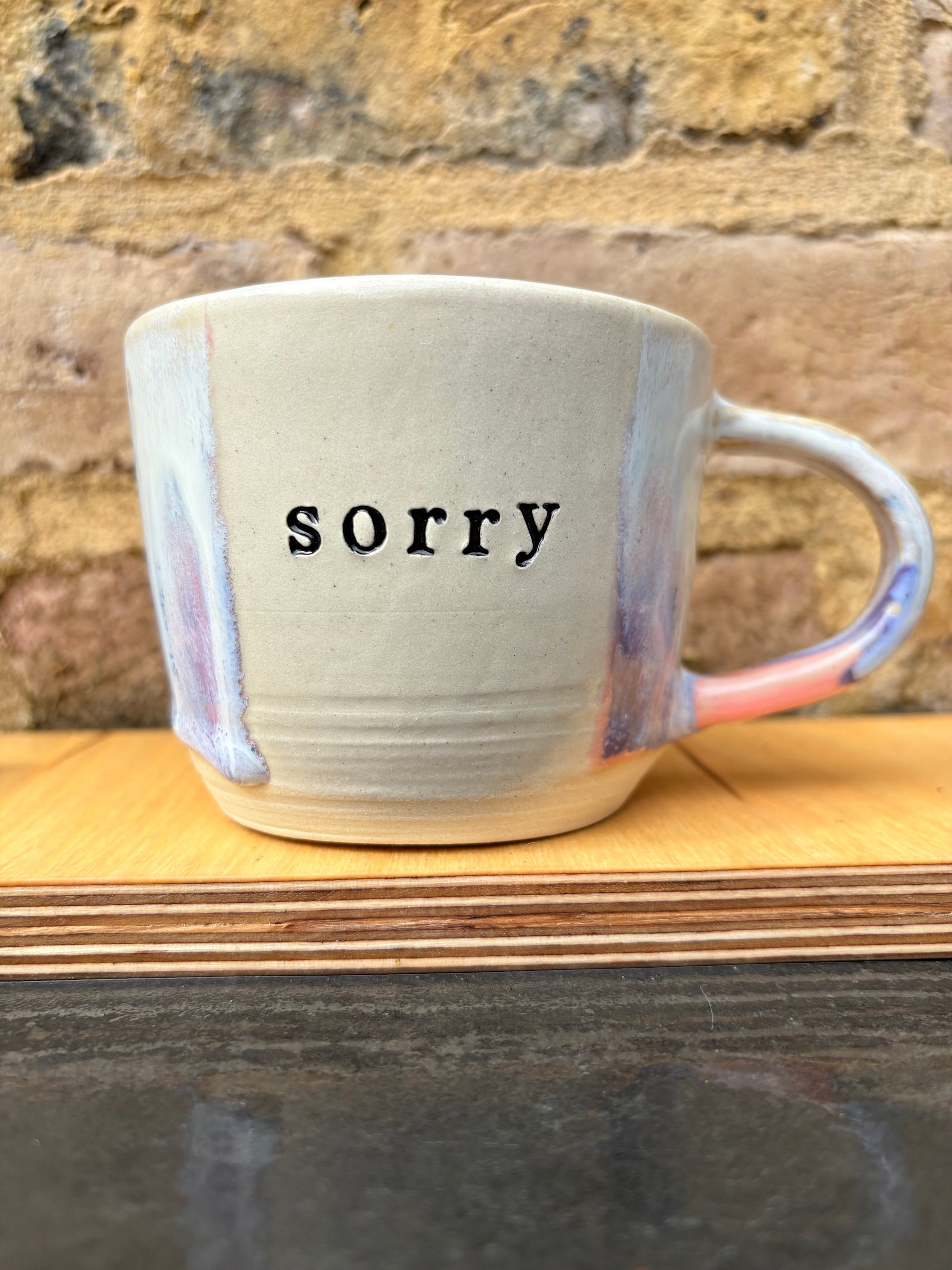 “Sorry" “not sorry” mug (Lilac Pink Haze)