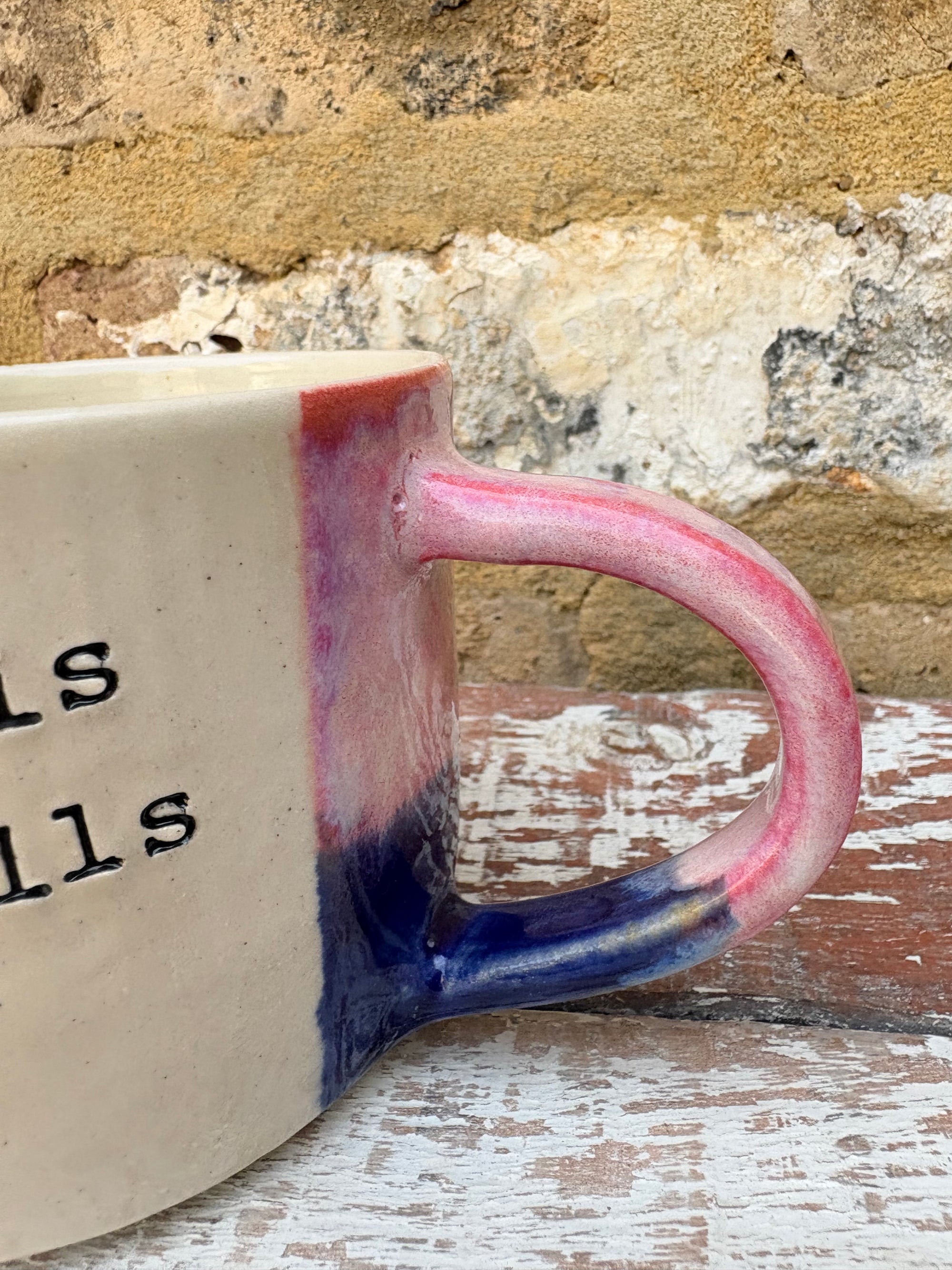 "I hope this email kills us both" mug (pink/ blue)