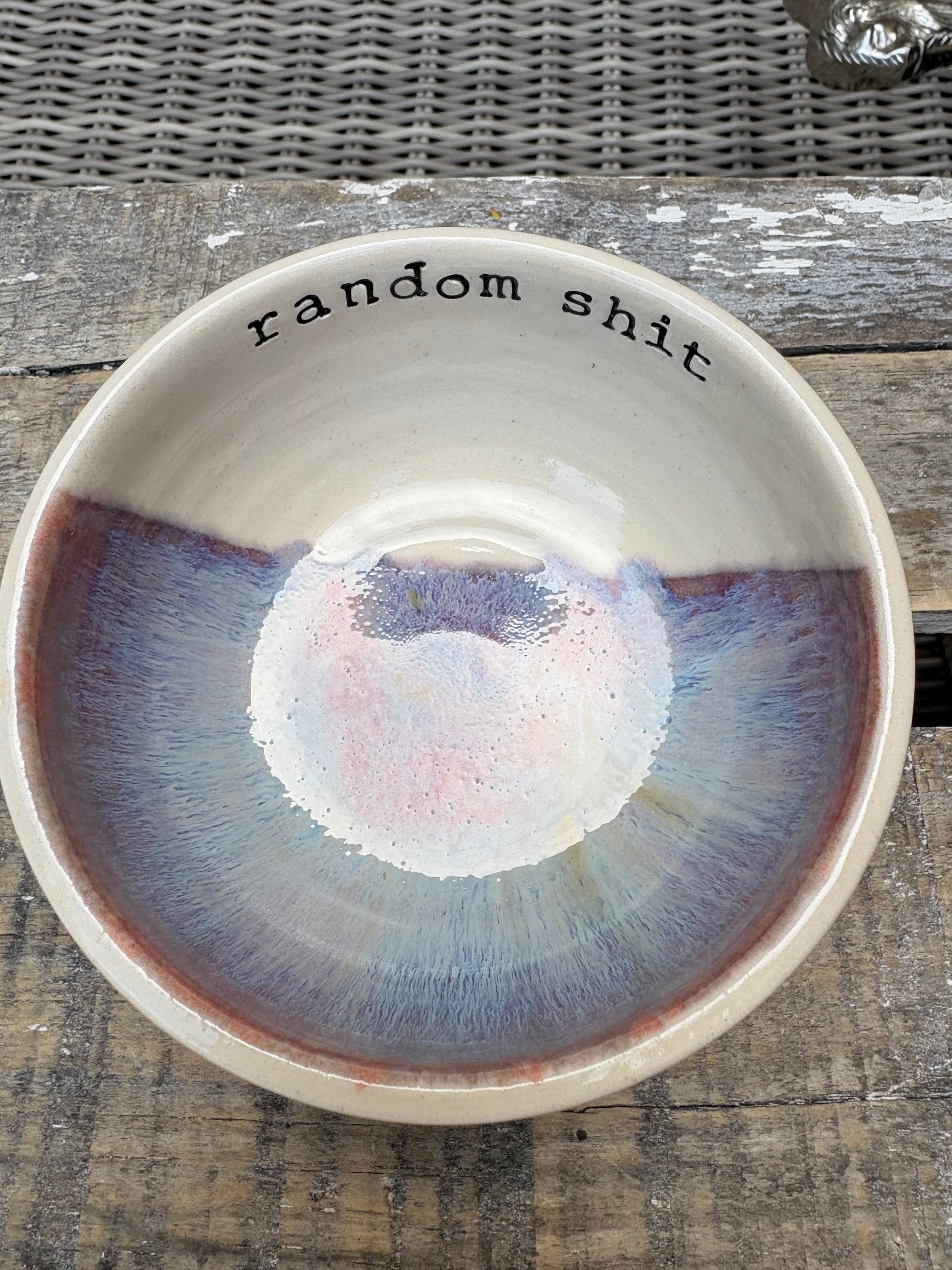 "random shit" trinket dish (purple)