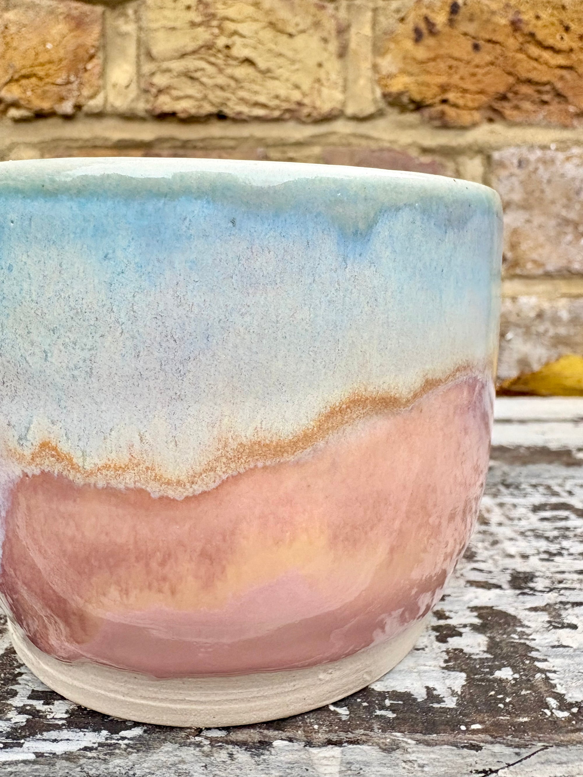 Small Talk Survivor mug (pinks and blue)