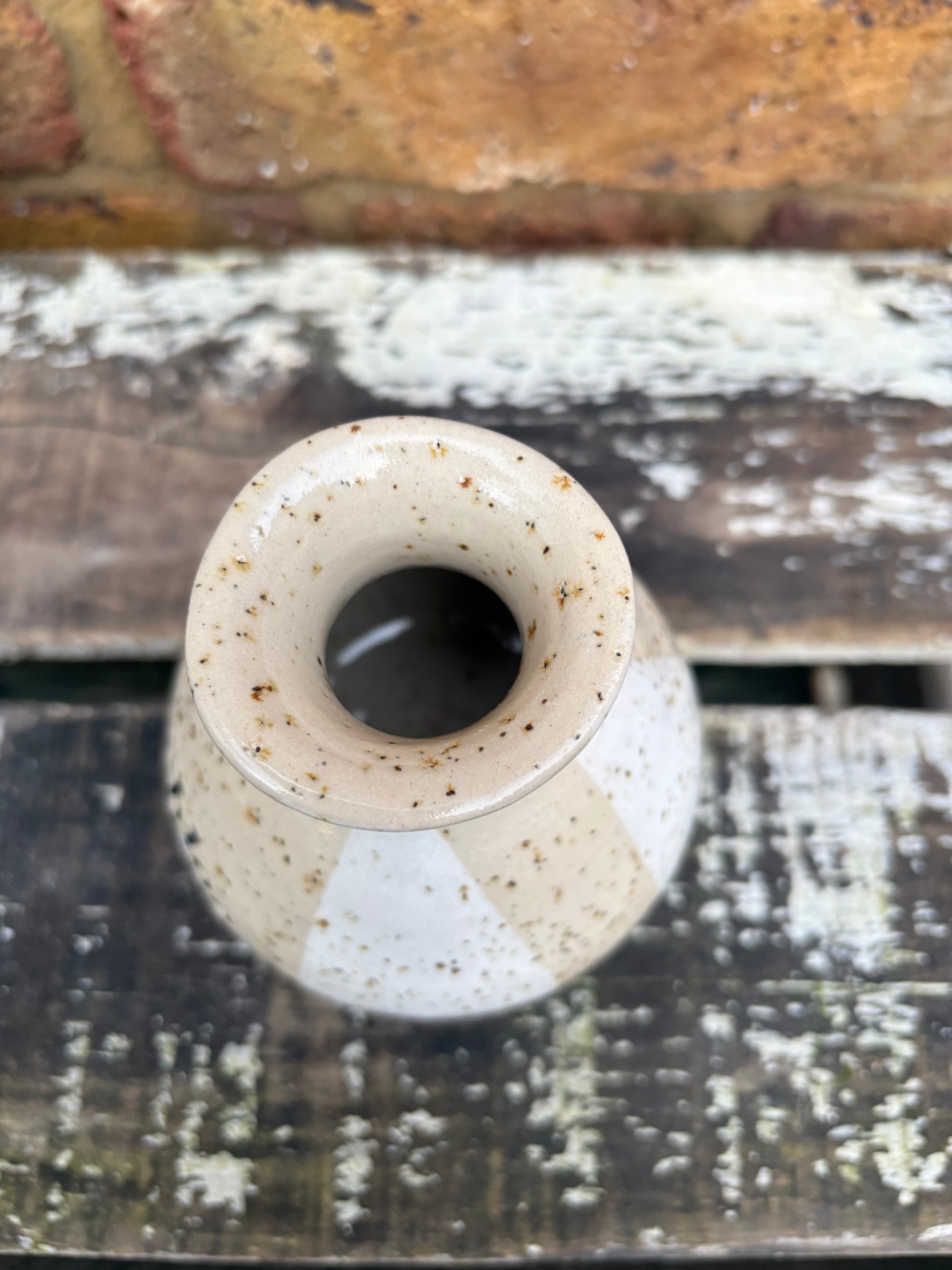 "bloom, die, repeat" chubby vase (white)