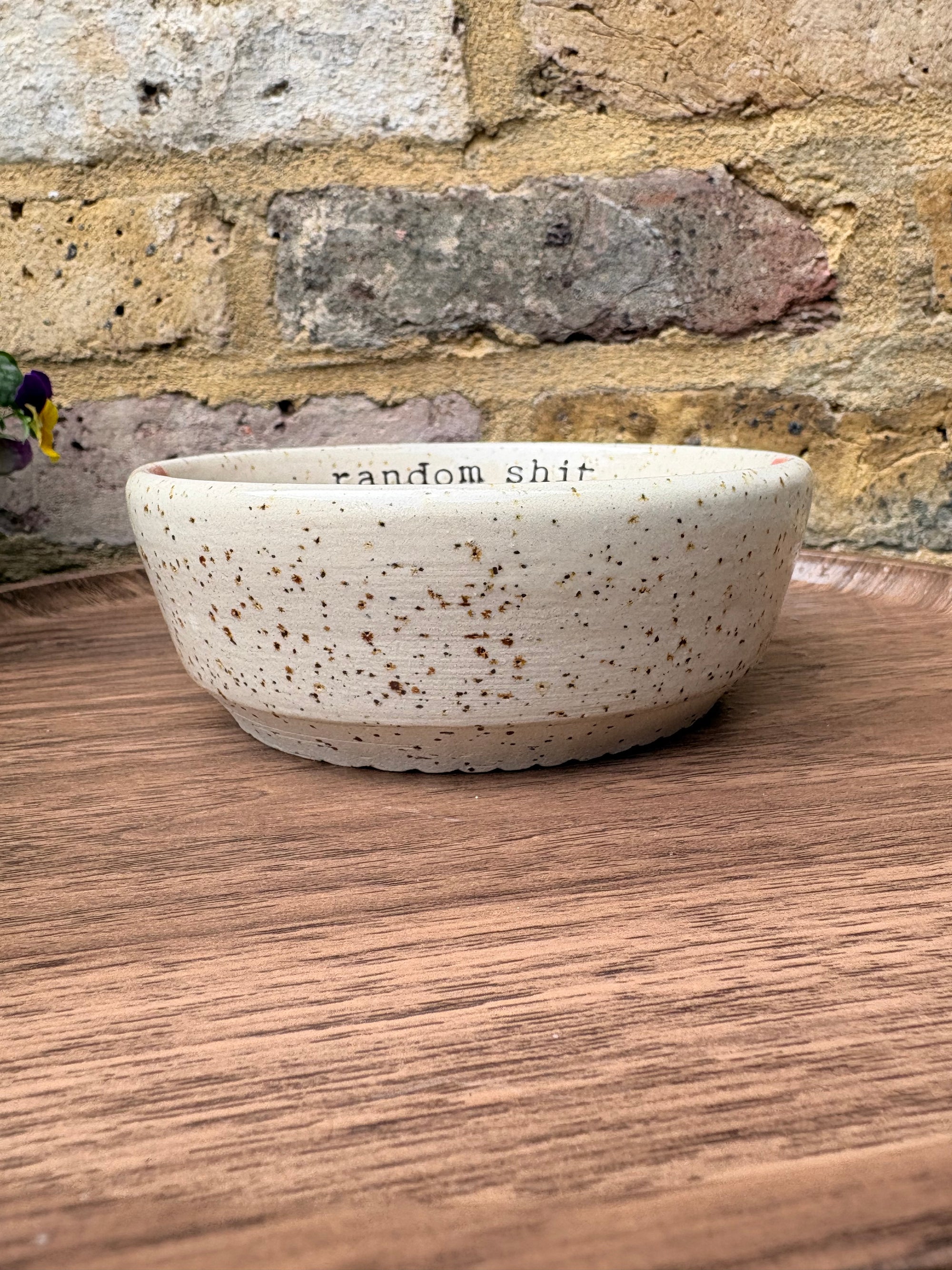 "random shit" trinket dish (pink)