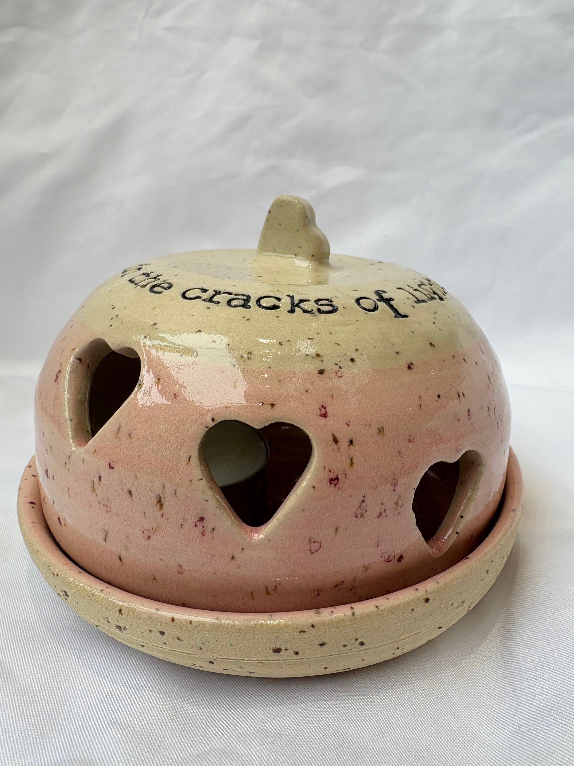 Handmade ceramic tea light holder