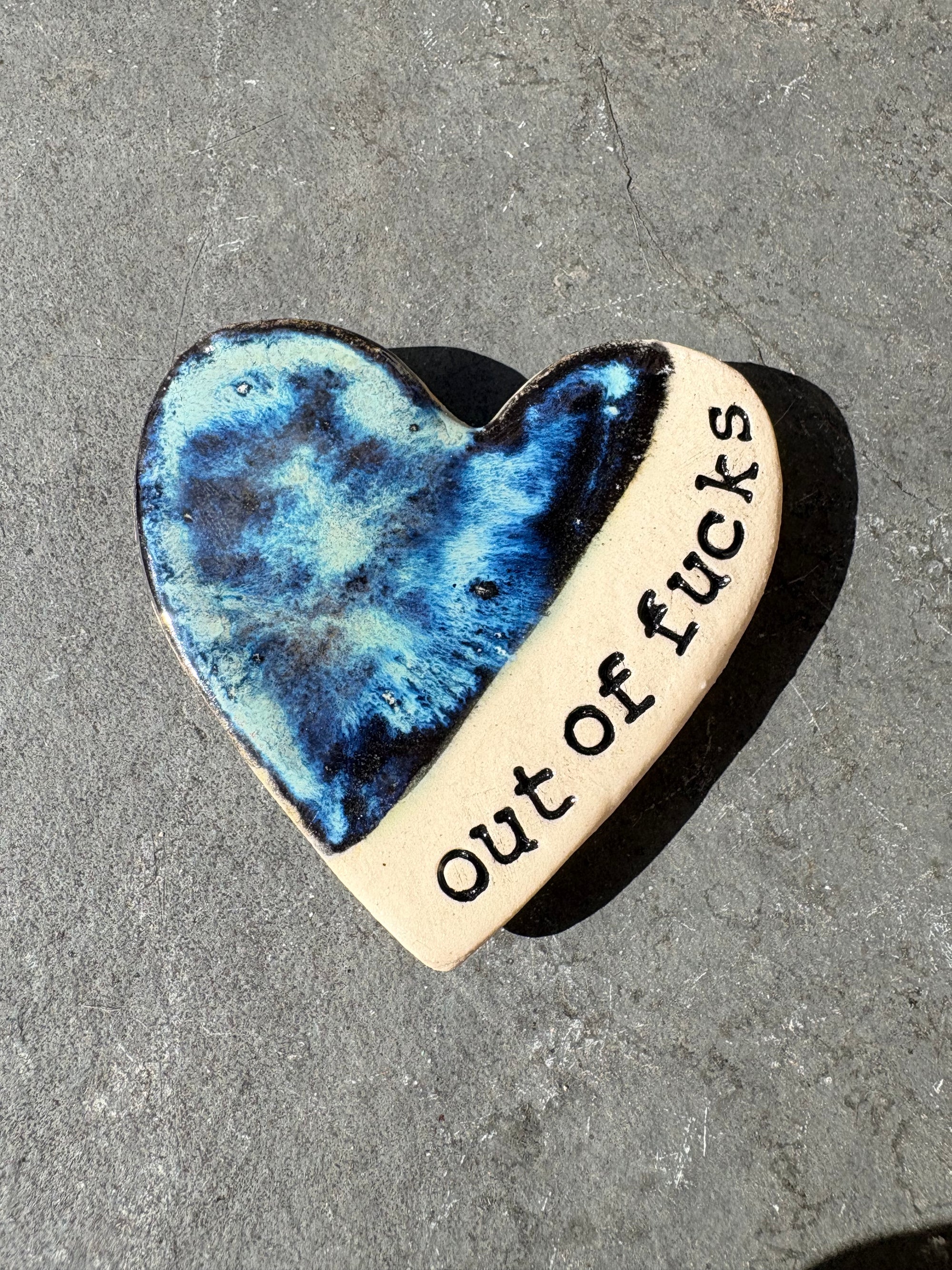 “out of fucks" magnet (blue shore, large)