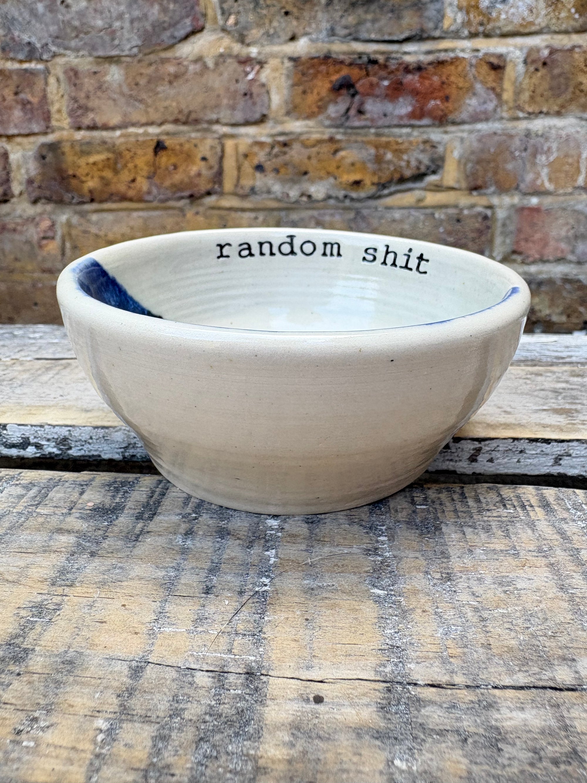 "random shit" trinket dish (blue)