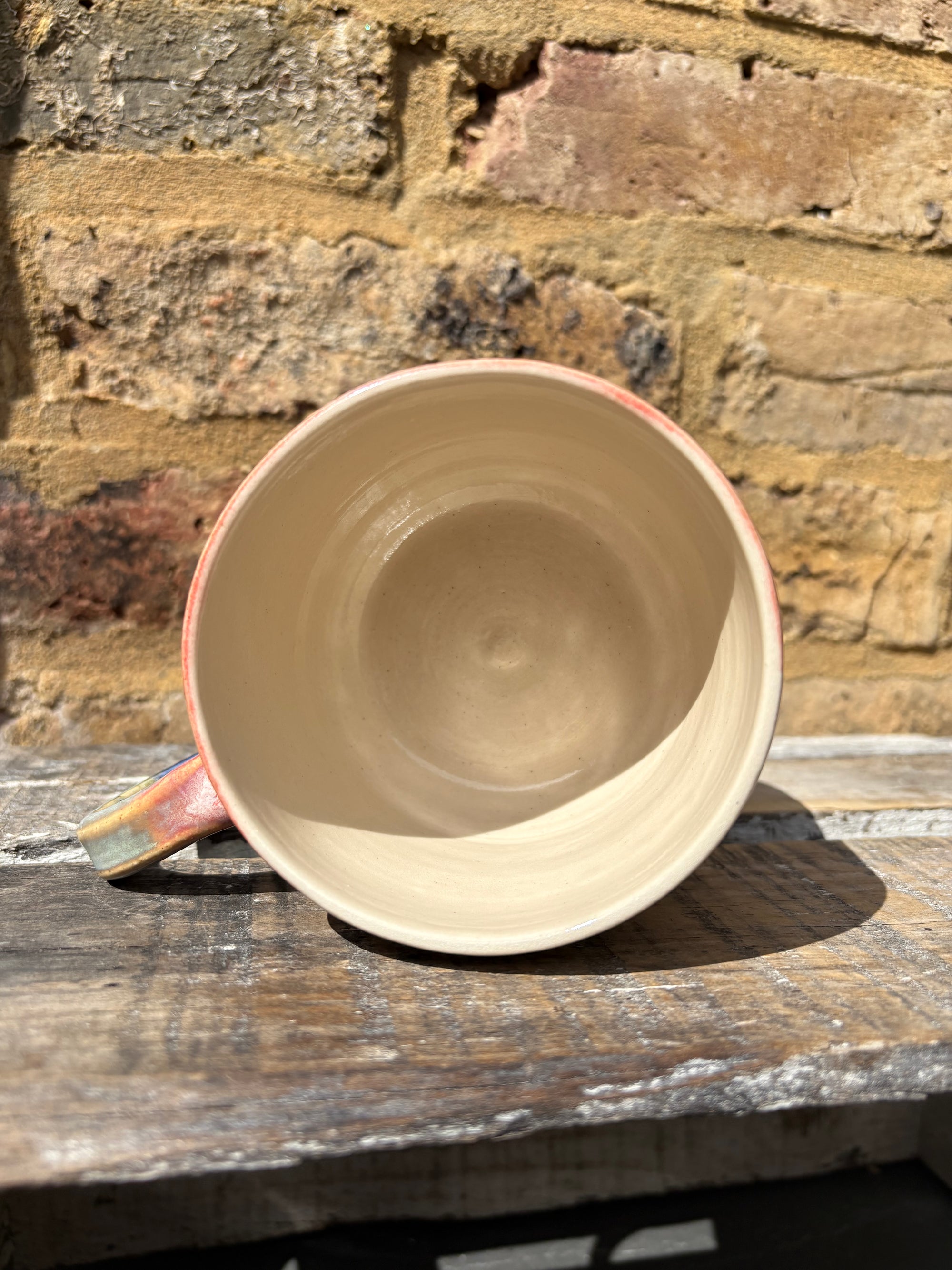 ""there's only one "h" in "aitch" mug (pink night sky)