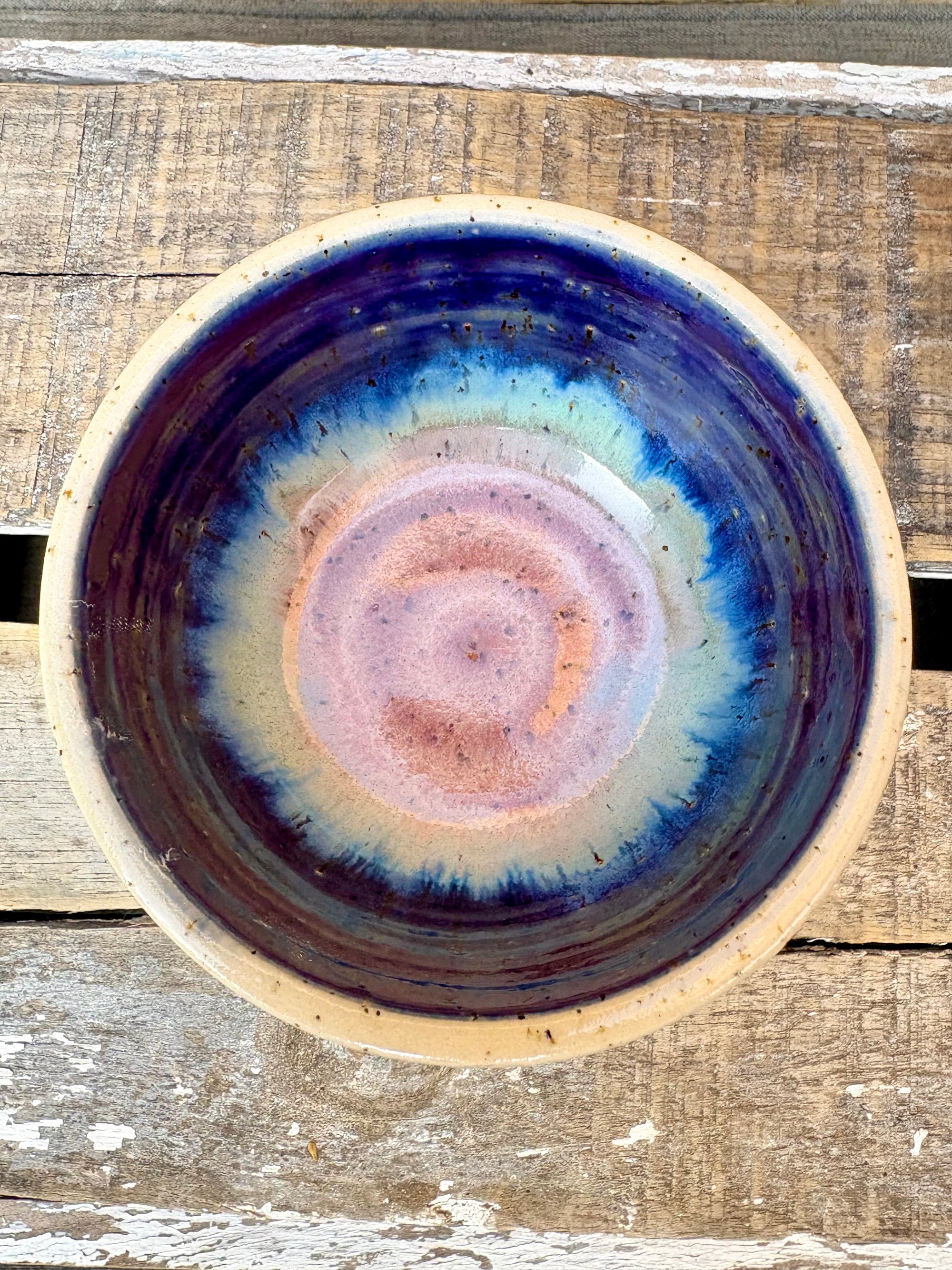"random shit" trinket dish (pink night sky)
