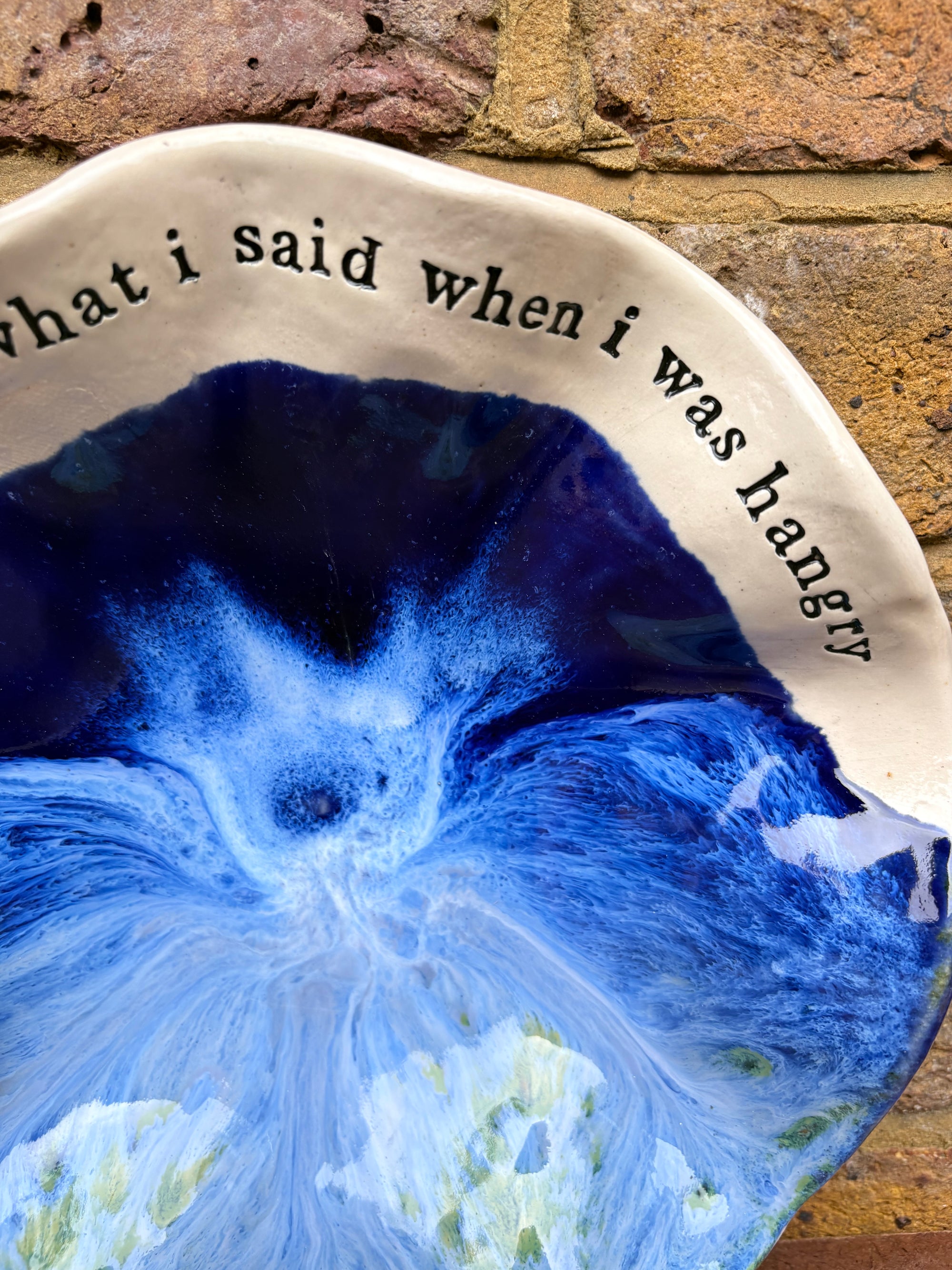 "I'm sorry for what I said when I was hungry" bowl (Ocean)