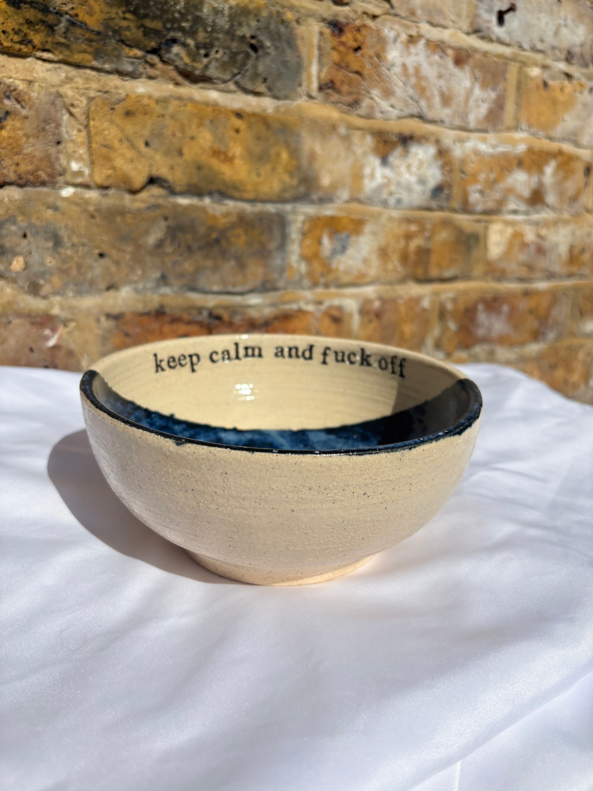 “keep calm and fuck off" bowl
