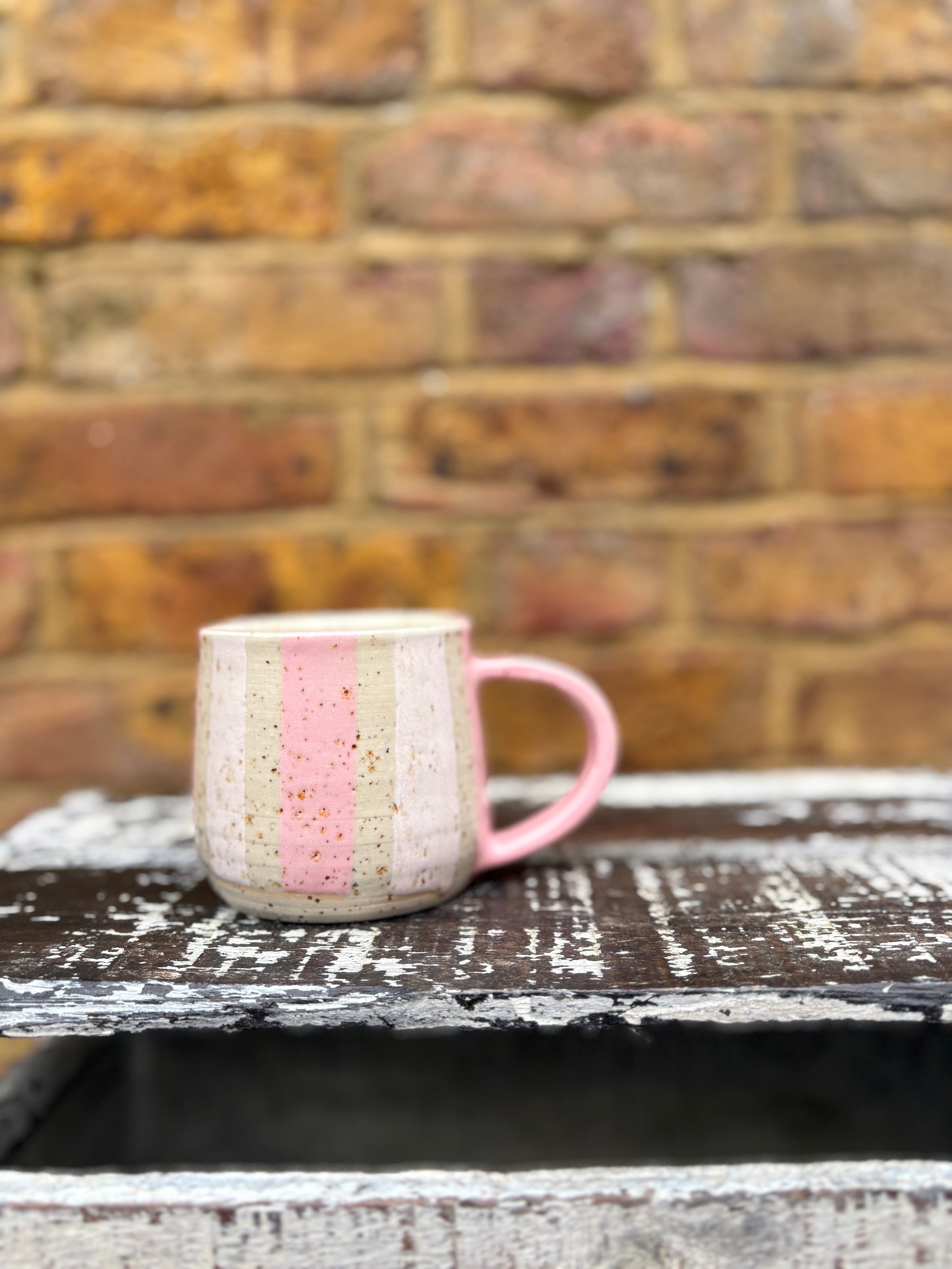 “if i can finish this now i might not lose my shit later" mug (Pink stripes)