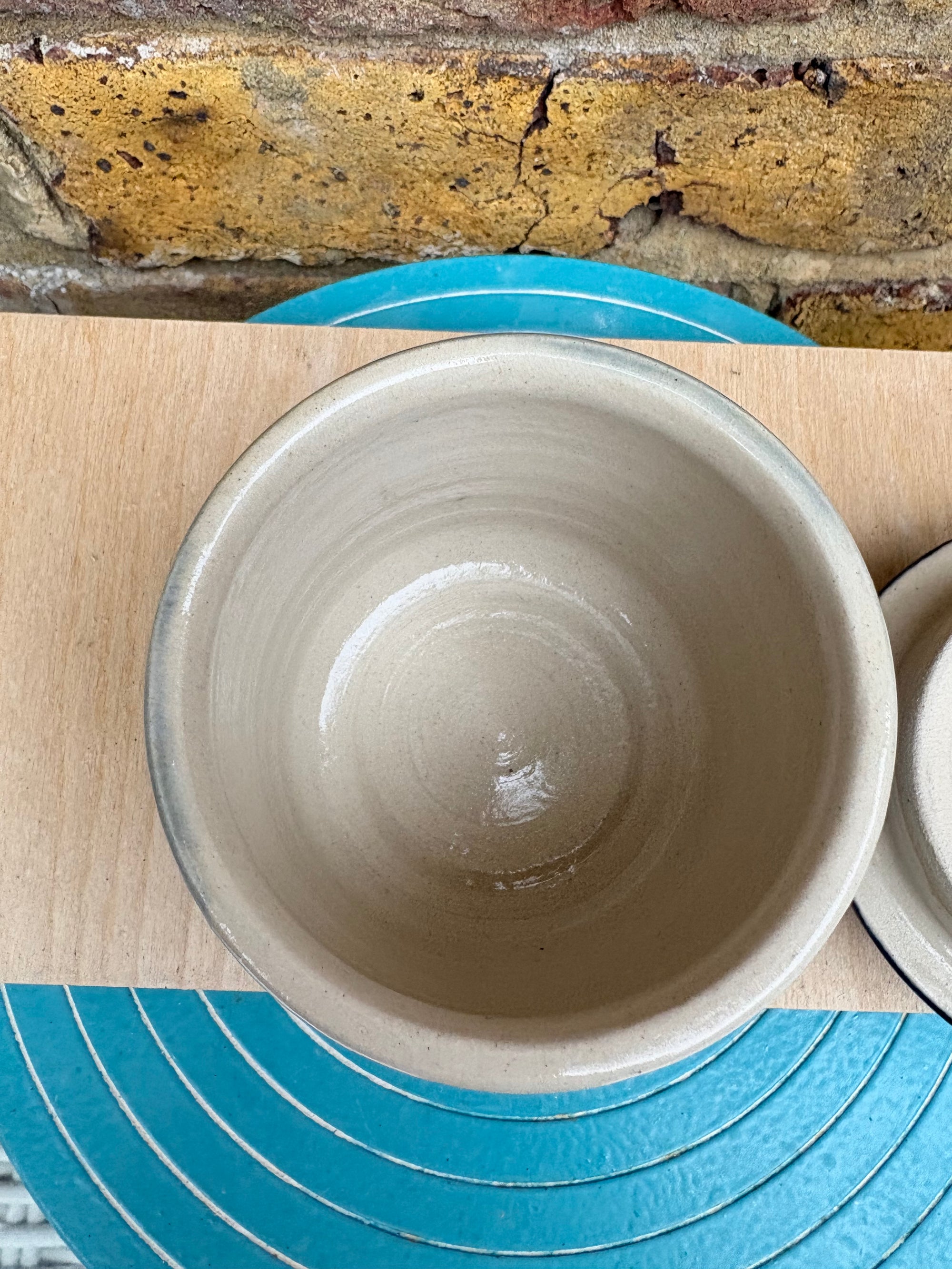 “my illegal drugs" lidded pot (blue night sky)