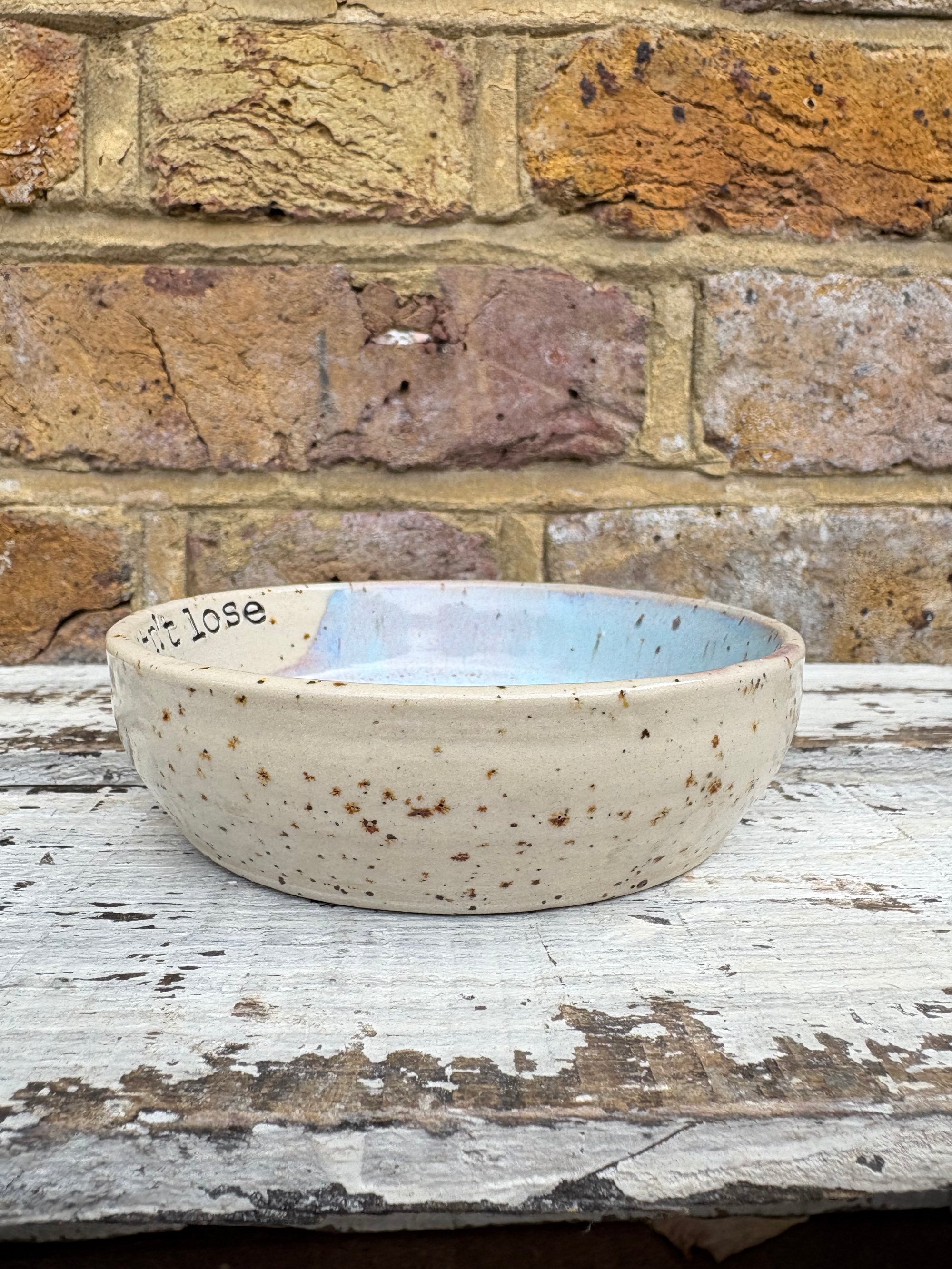 “shit I mustn't lose" trinket dish (pink night sky)