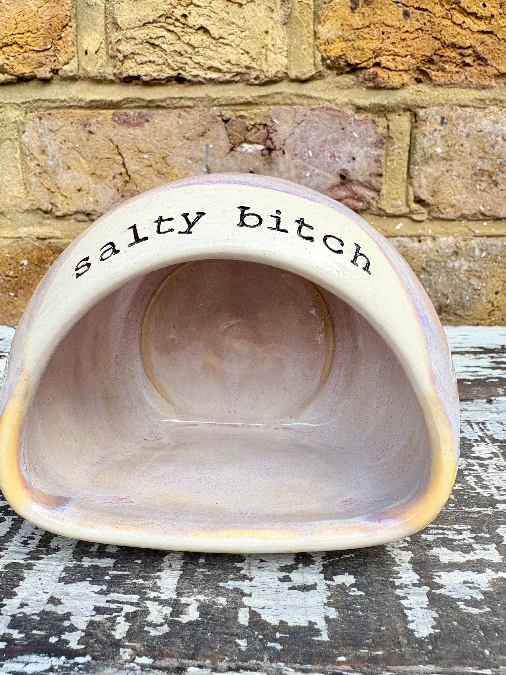 "Salty AF" Salt Pig (Lilac and Orange)