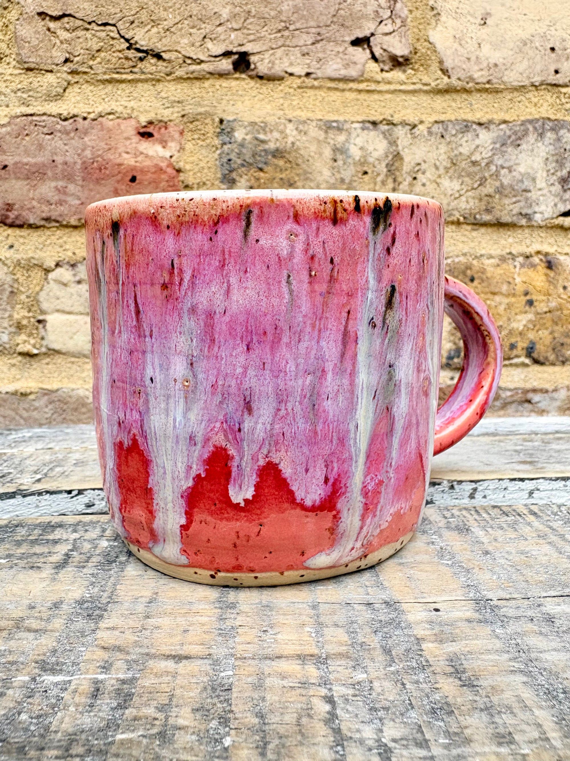 "reach out circle back deep dive touch base drill down” mug (pink)