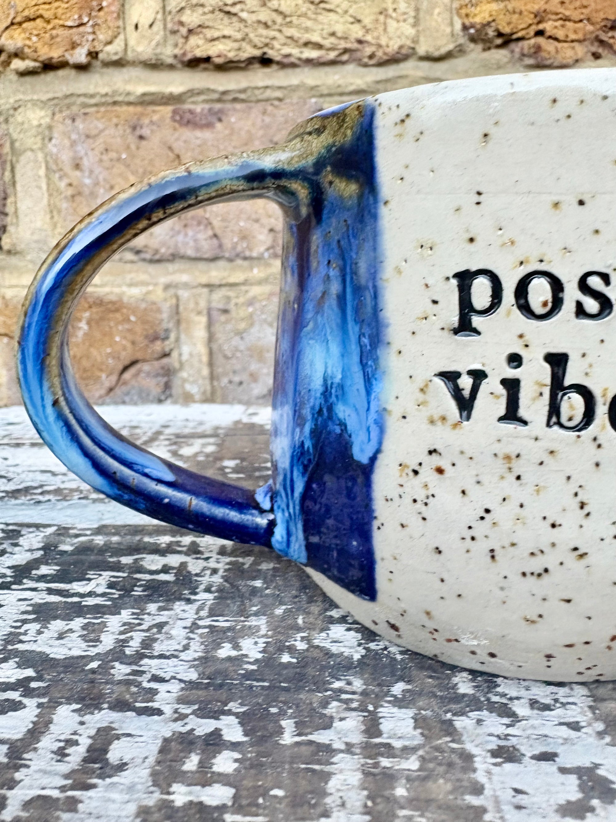 "positive vibes only" "fuck off" mug
