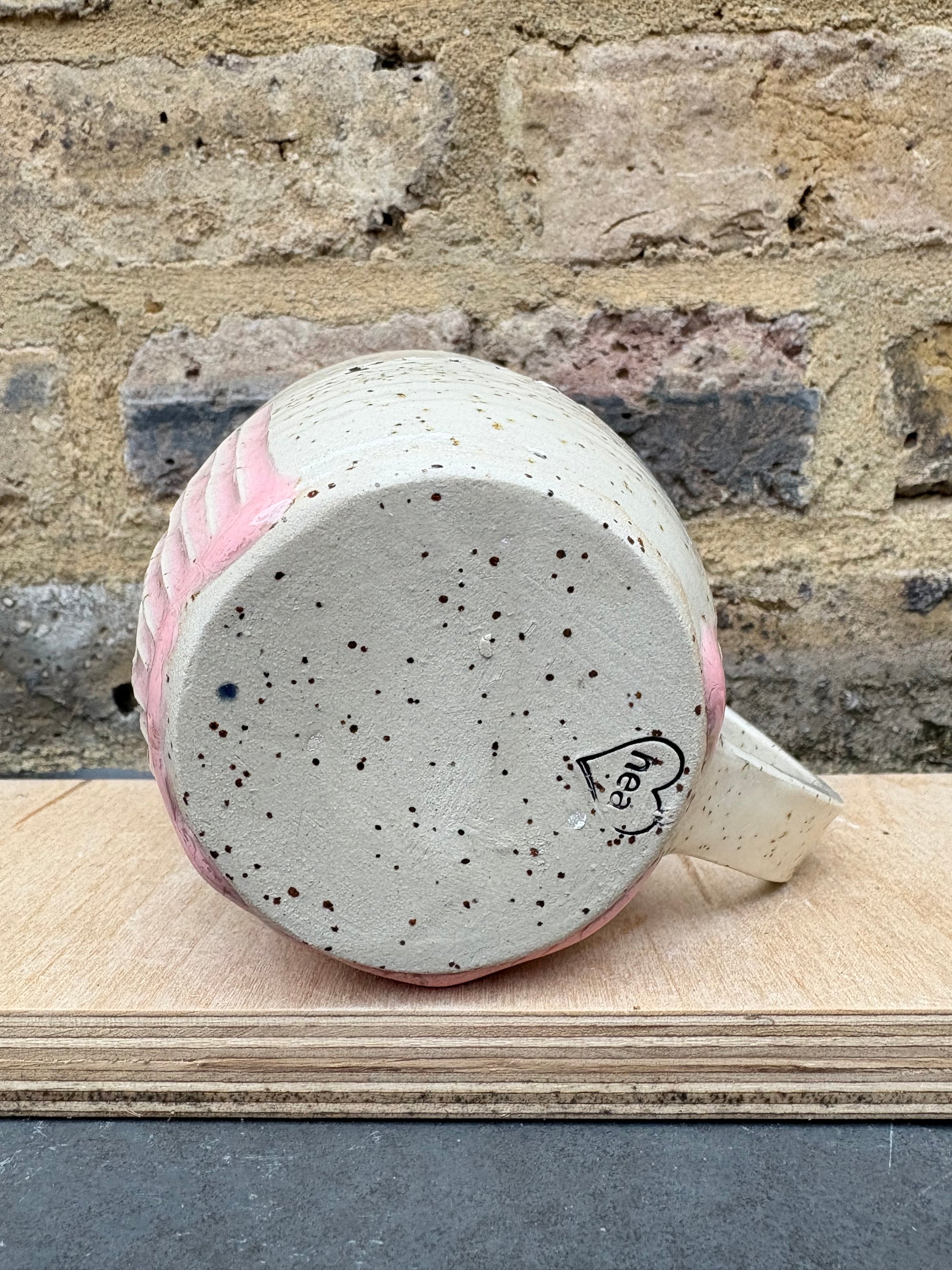 “fuck perfection" mug (pale pink grooves)