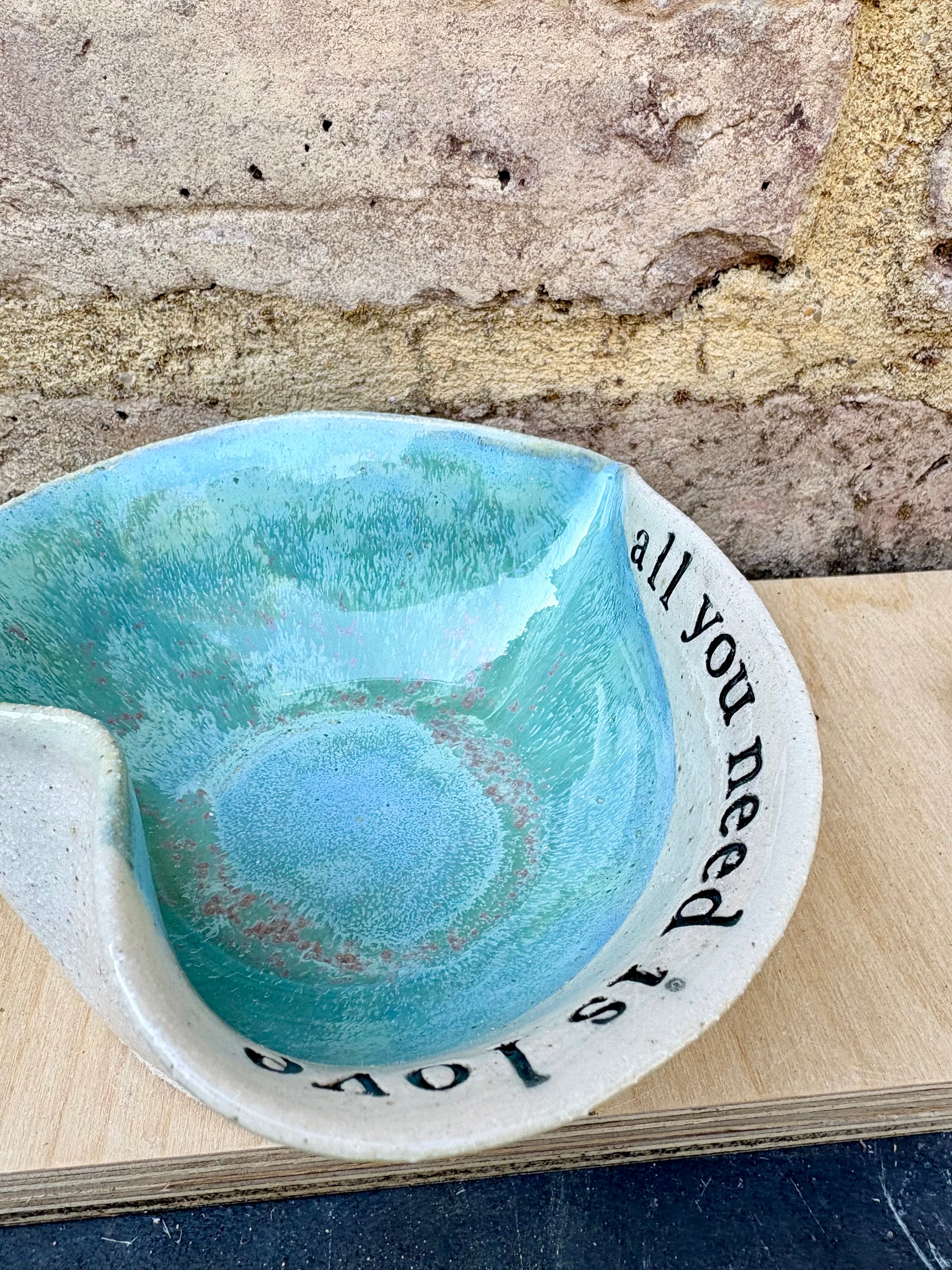 "all you need is love" snack bowl