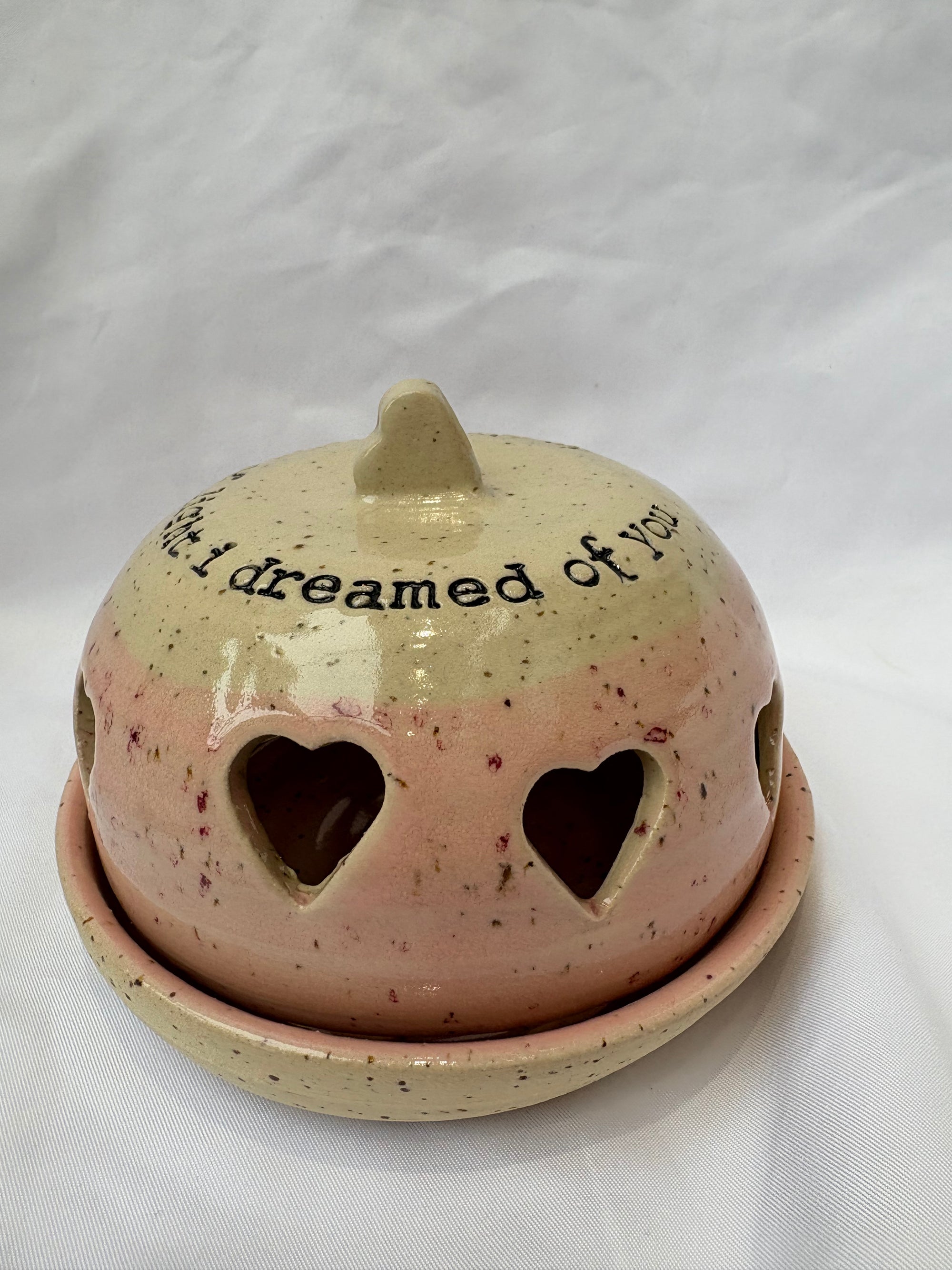 Handmade ceramic tea light holder