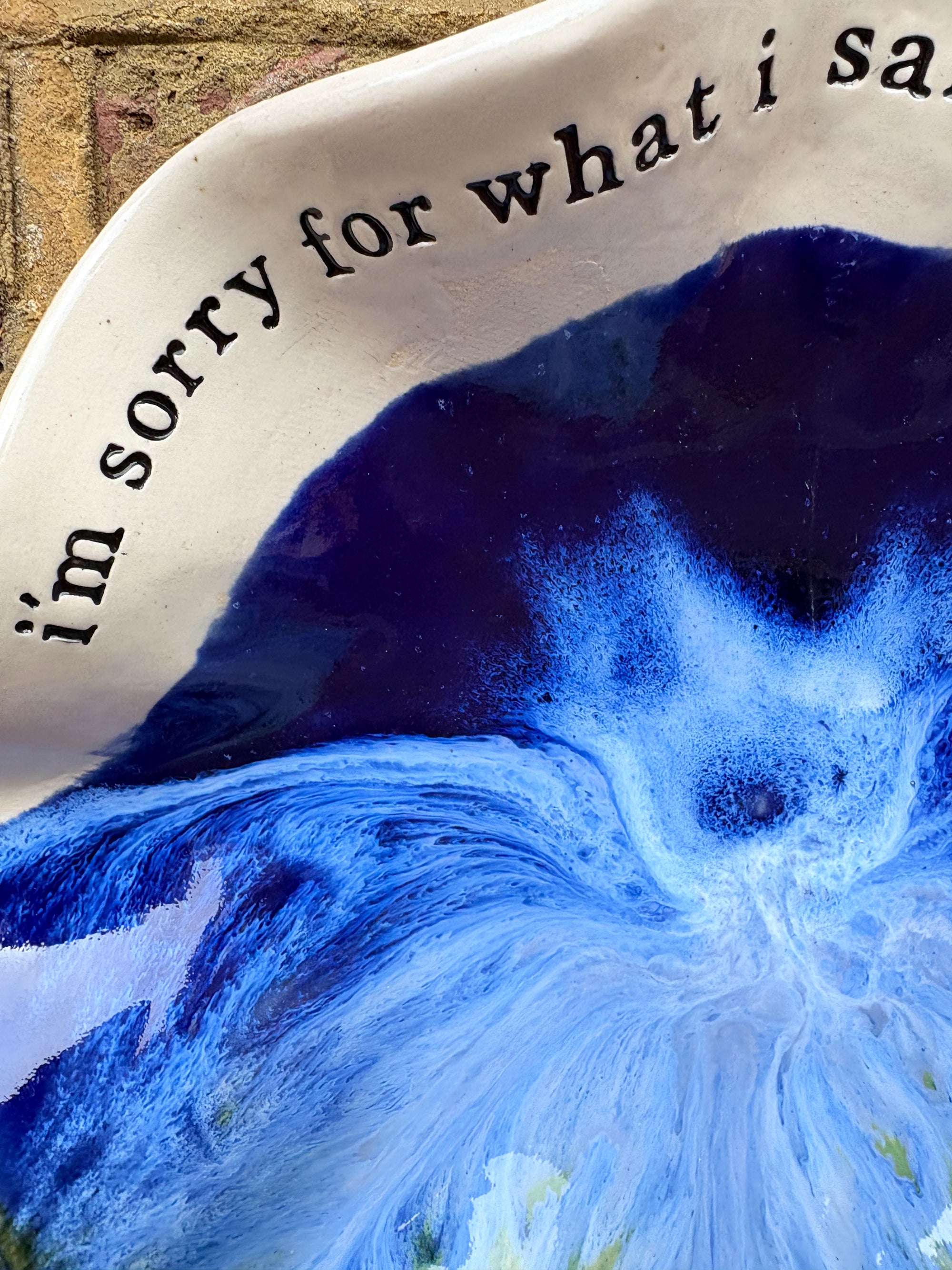 "I'm sorry for what I said when I was hungry" bowl (Ocean)