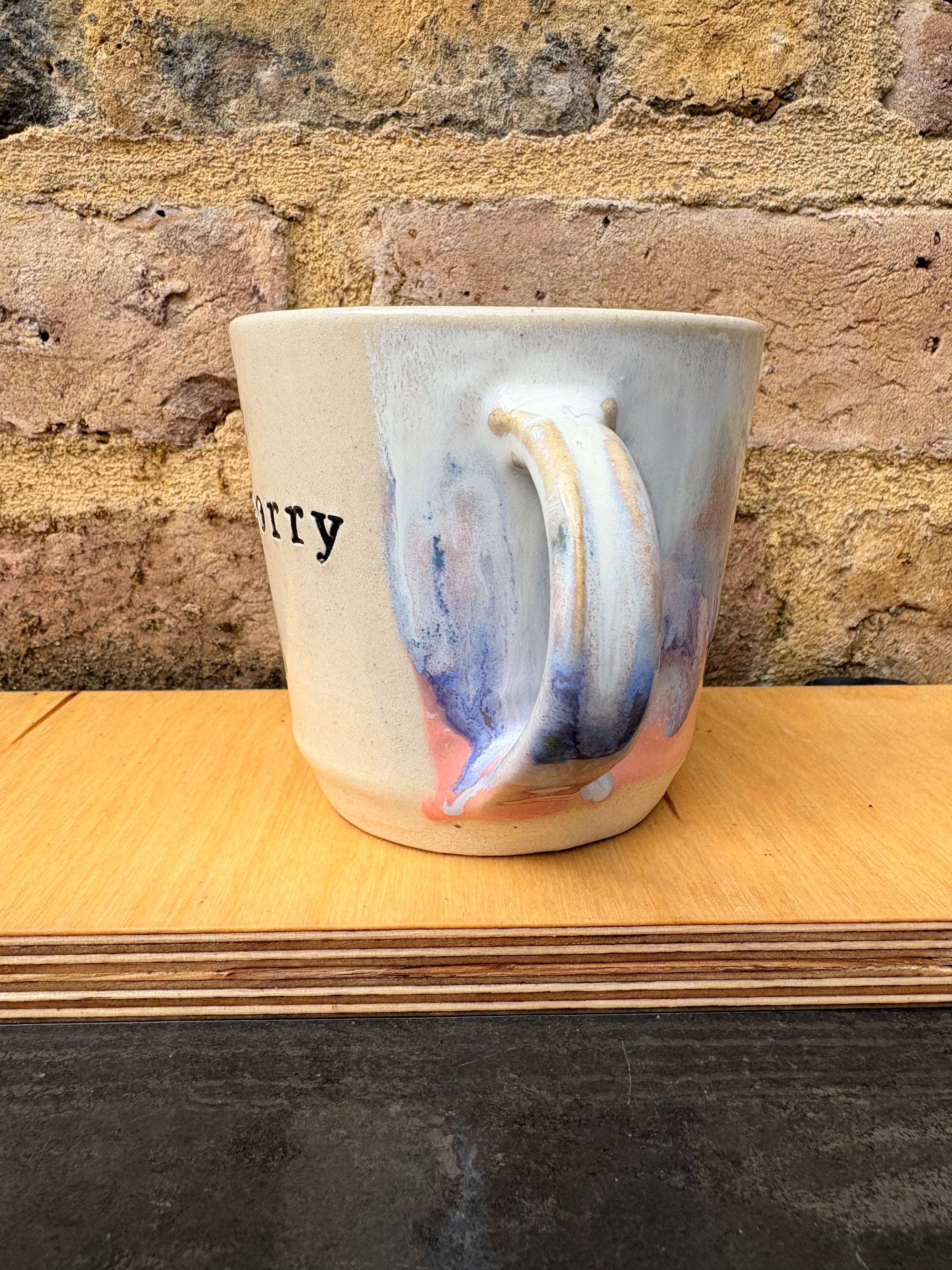 “Sorry" “not sorry” mug (Lilac Pink Haze)
